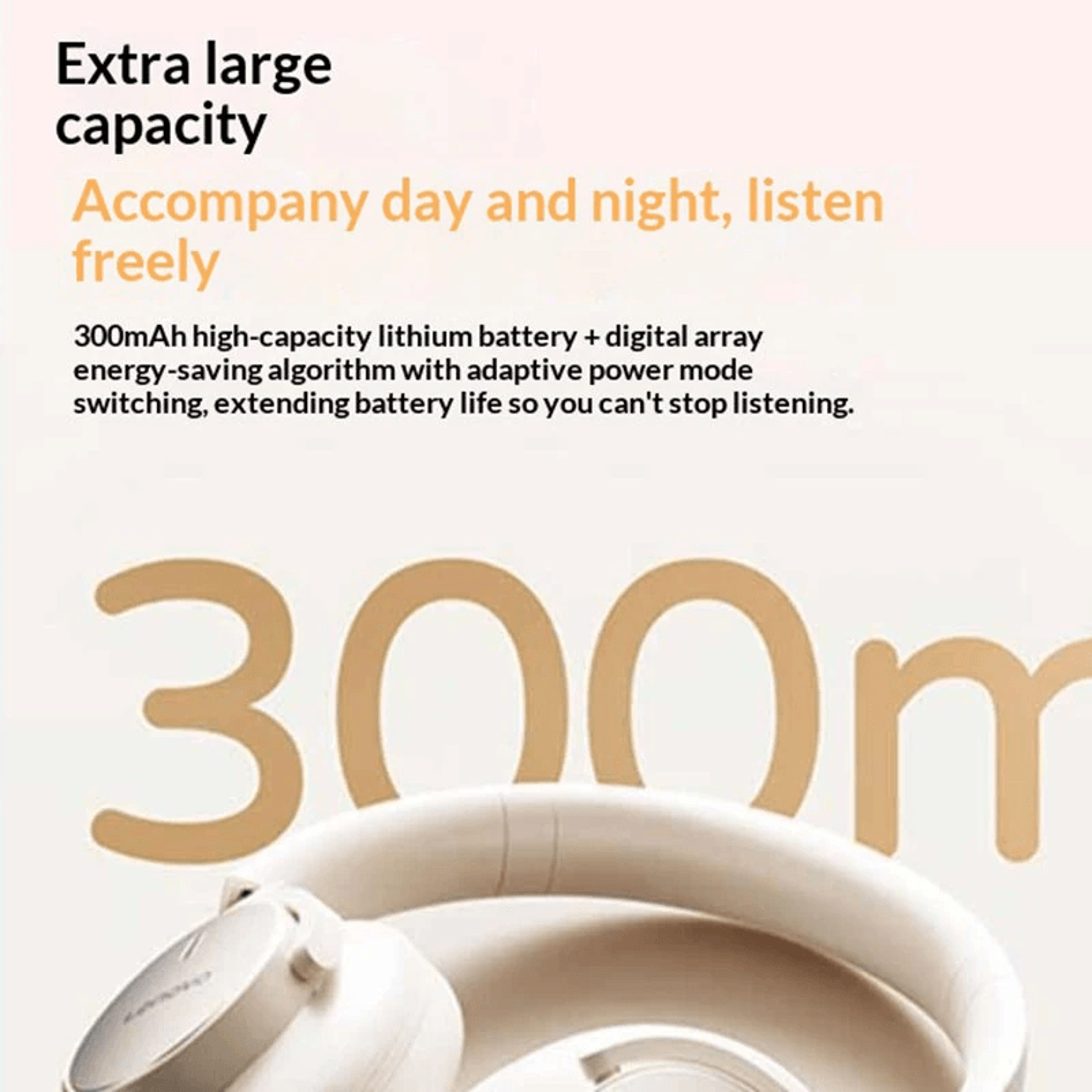 ANC Wireless Bluetooth Headphones With Drivers Low Latency Audio And Foldable Over Ear Design 4