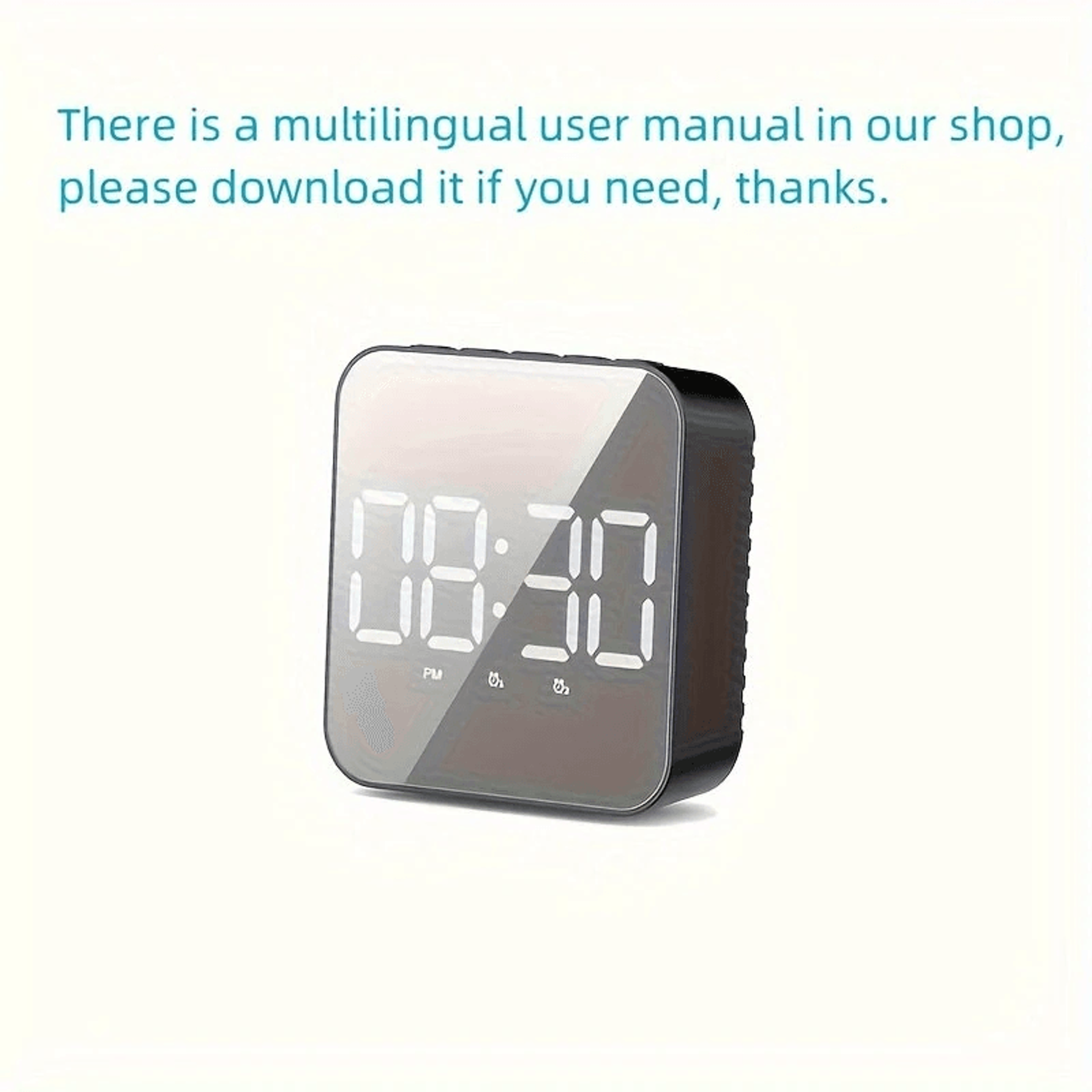 Voice Controlled LED Digital Alarm Clock With Large Display And Temperature Display 2