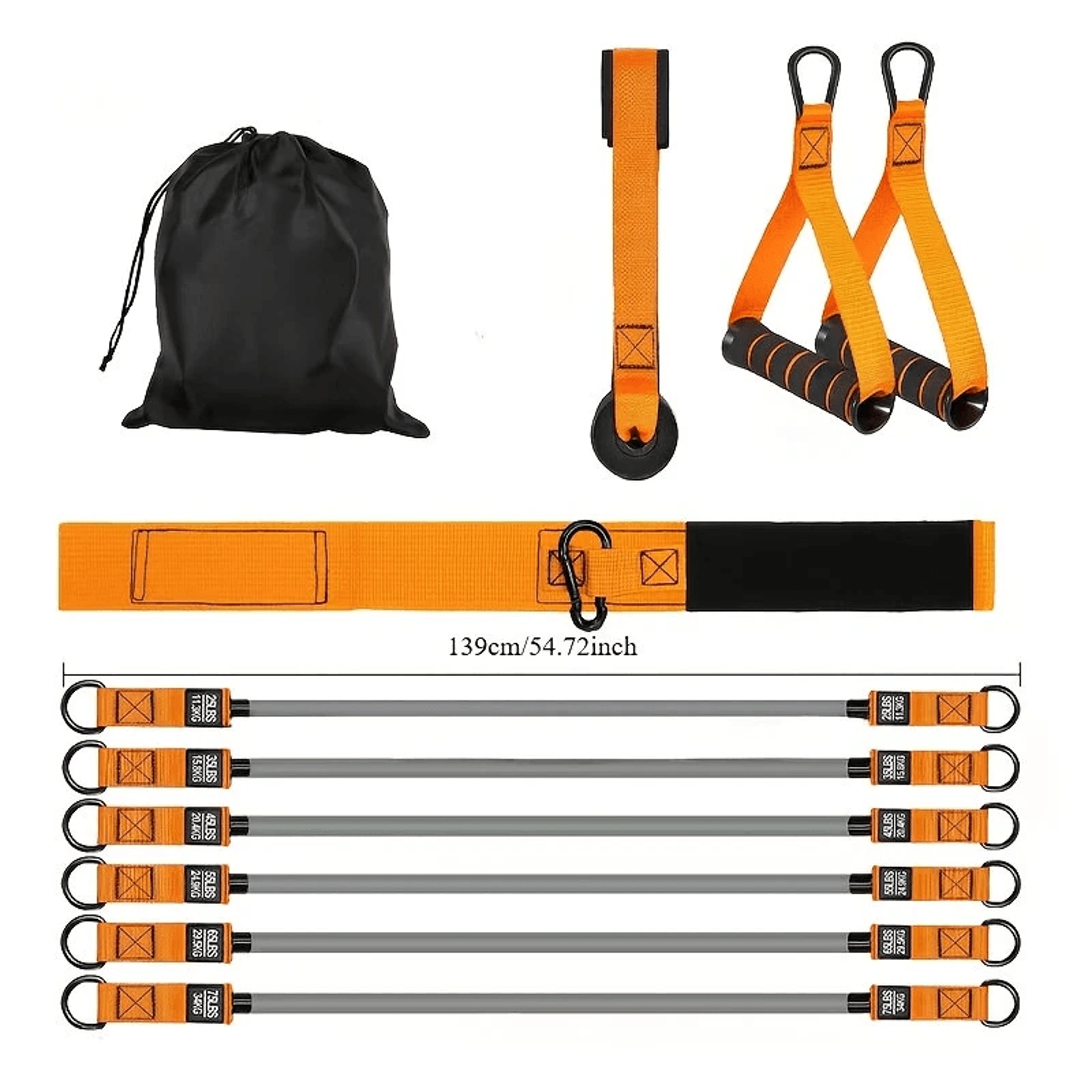 Adjustable Resistance Bands Set For Full Body Strength Training 2