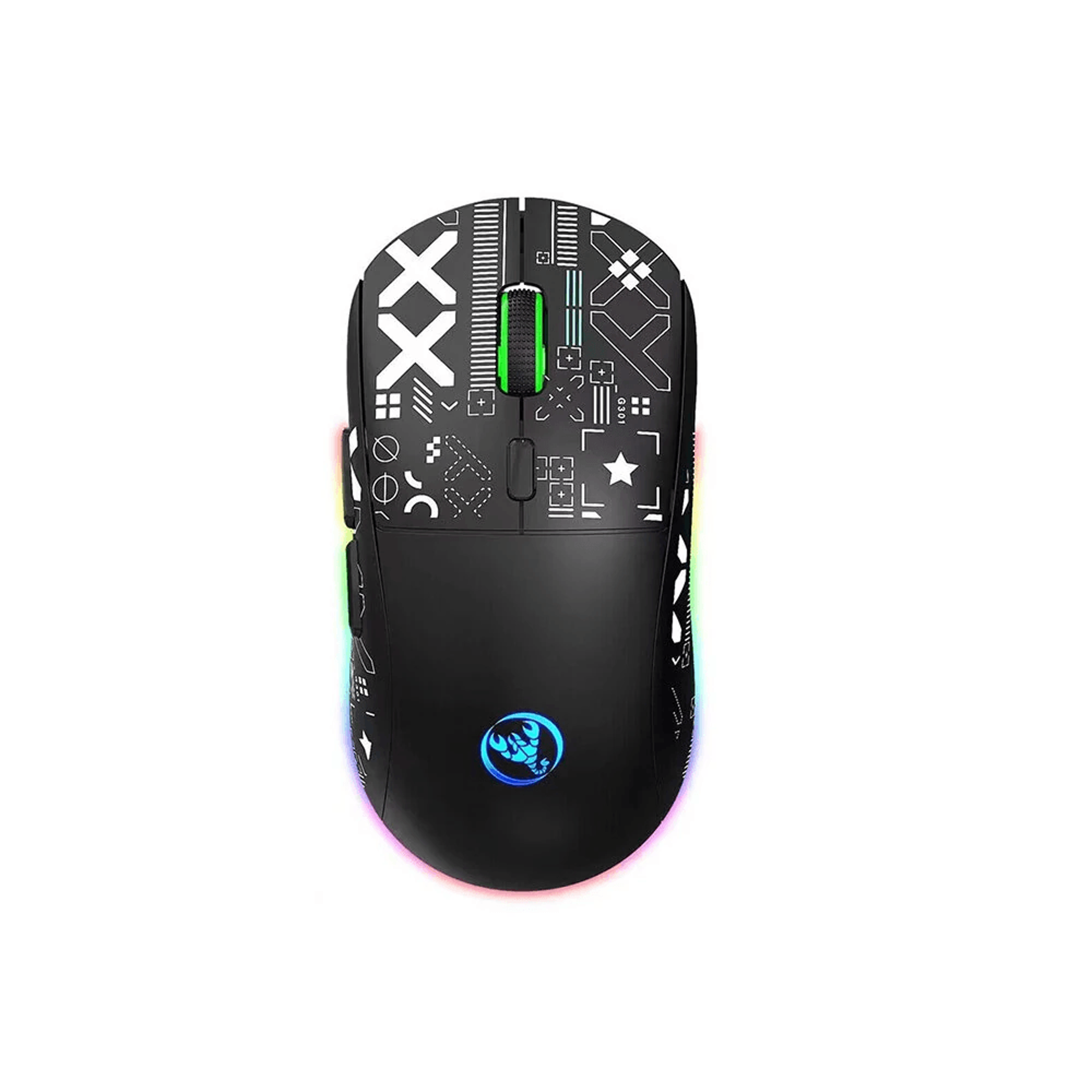 Triple Mode Wireless Gaming Mouse With RGB Lighting Rechargeable Battery And Adjustable DPI 4