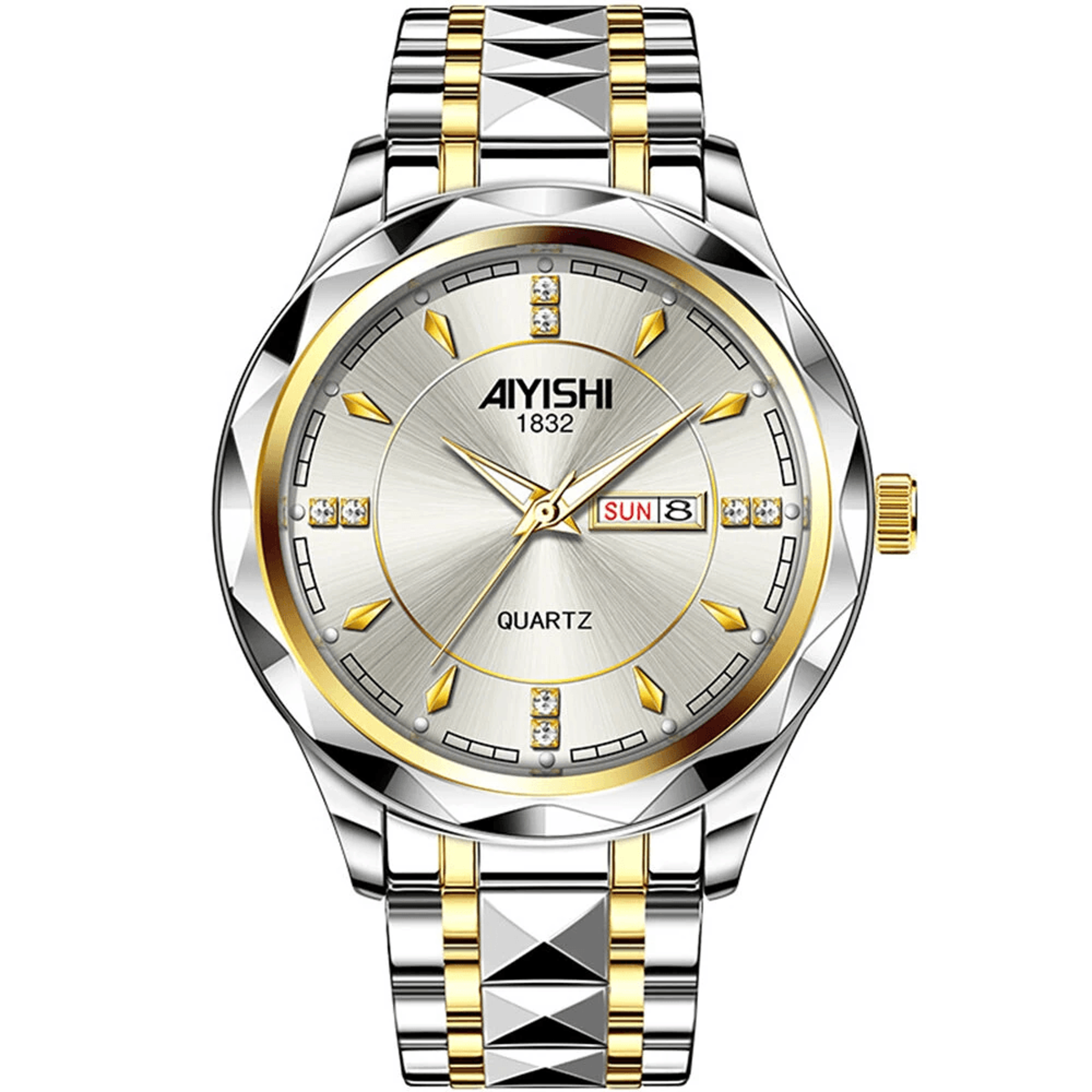Luminous Waterproof Quartz Watch For Men With Stainless Steel Bracelet 7