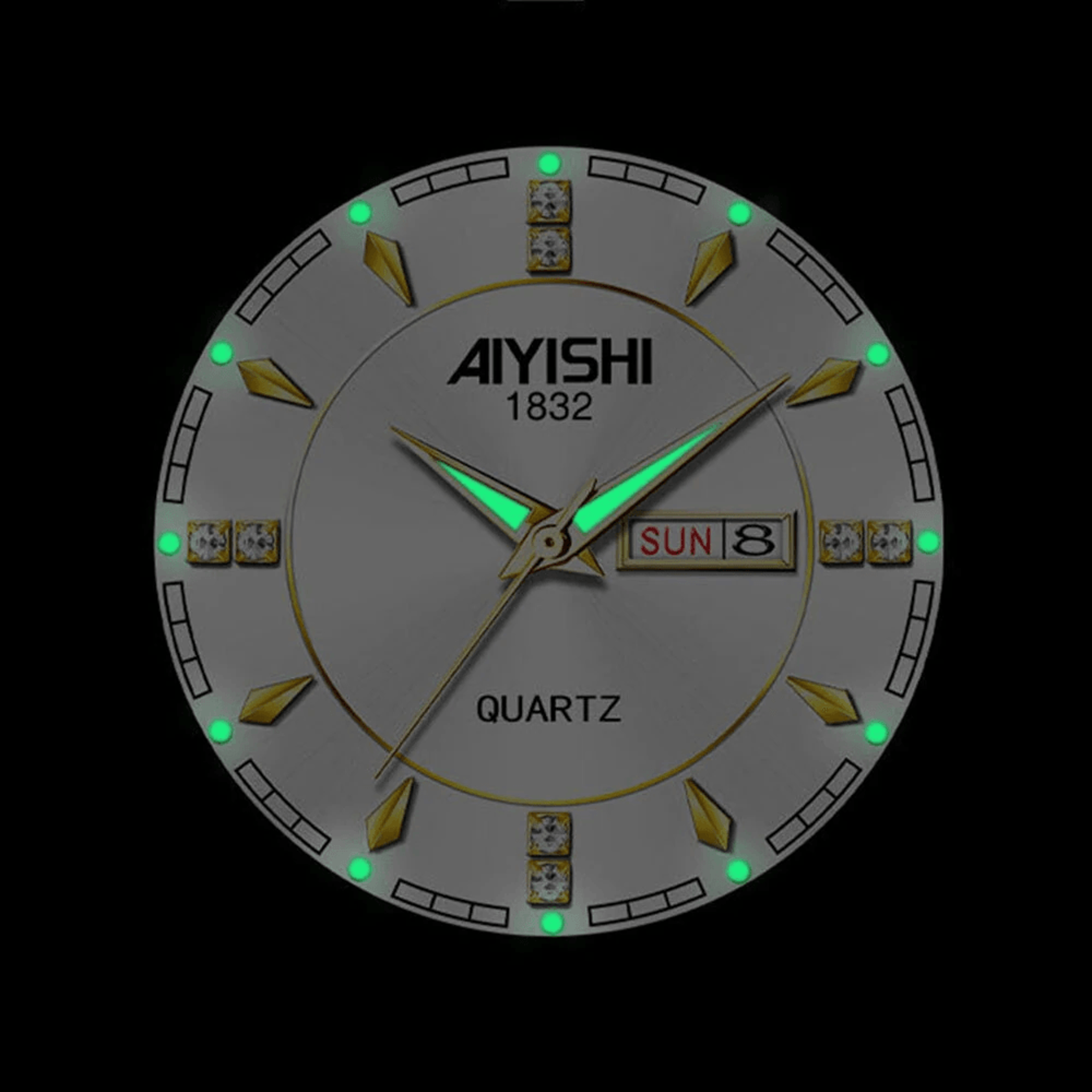 Luminous Waterproof Quartz Watch For Men With Stainless Steel Bracelet 2