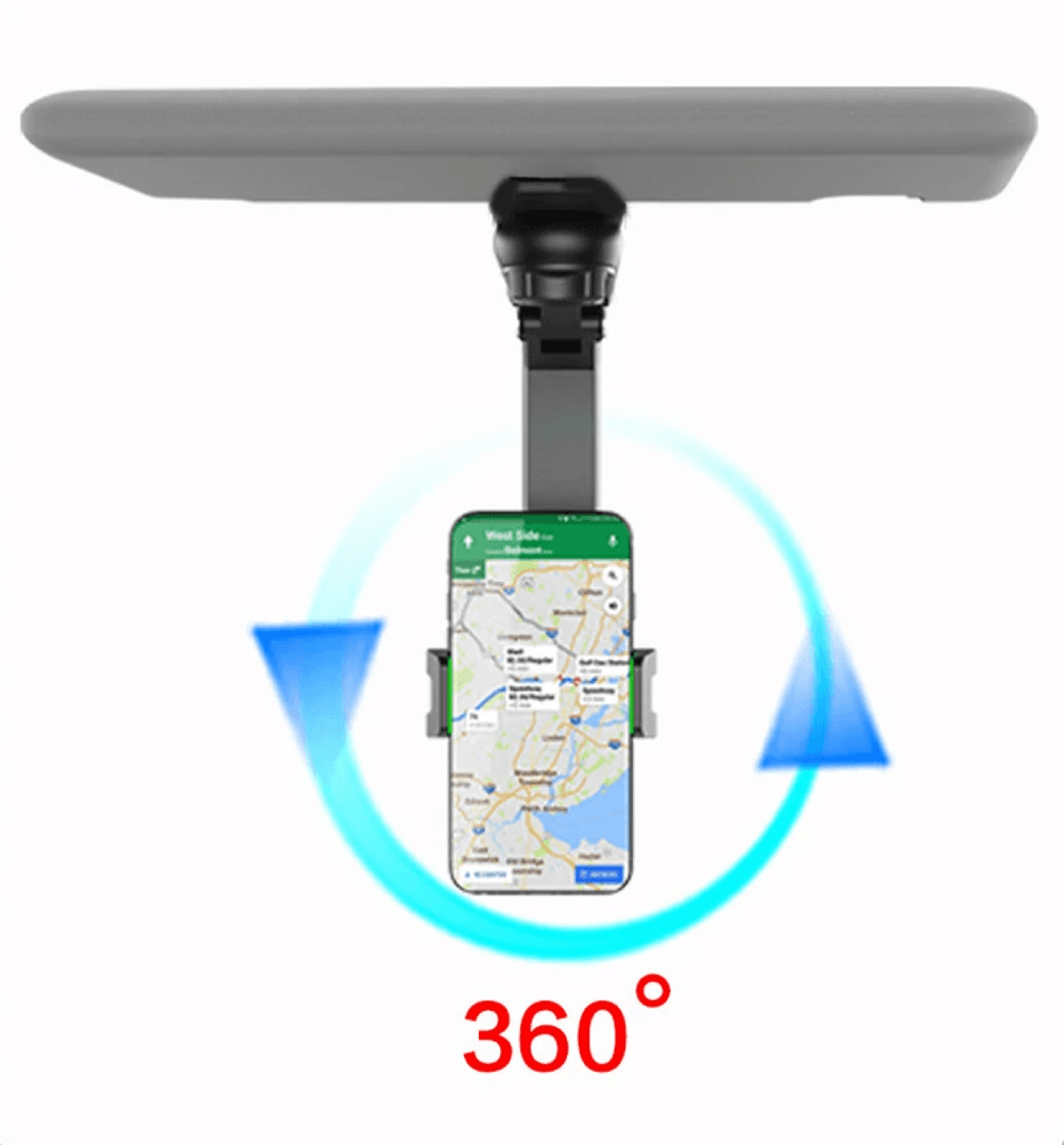 Rotating Sun Visor Car Phone Holder Adjustable Universal Phone Mount 5