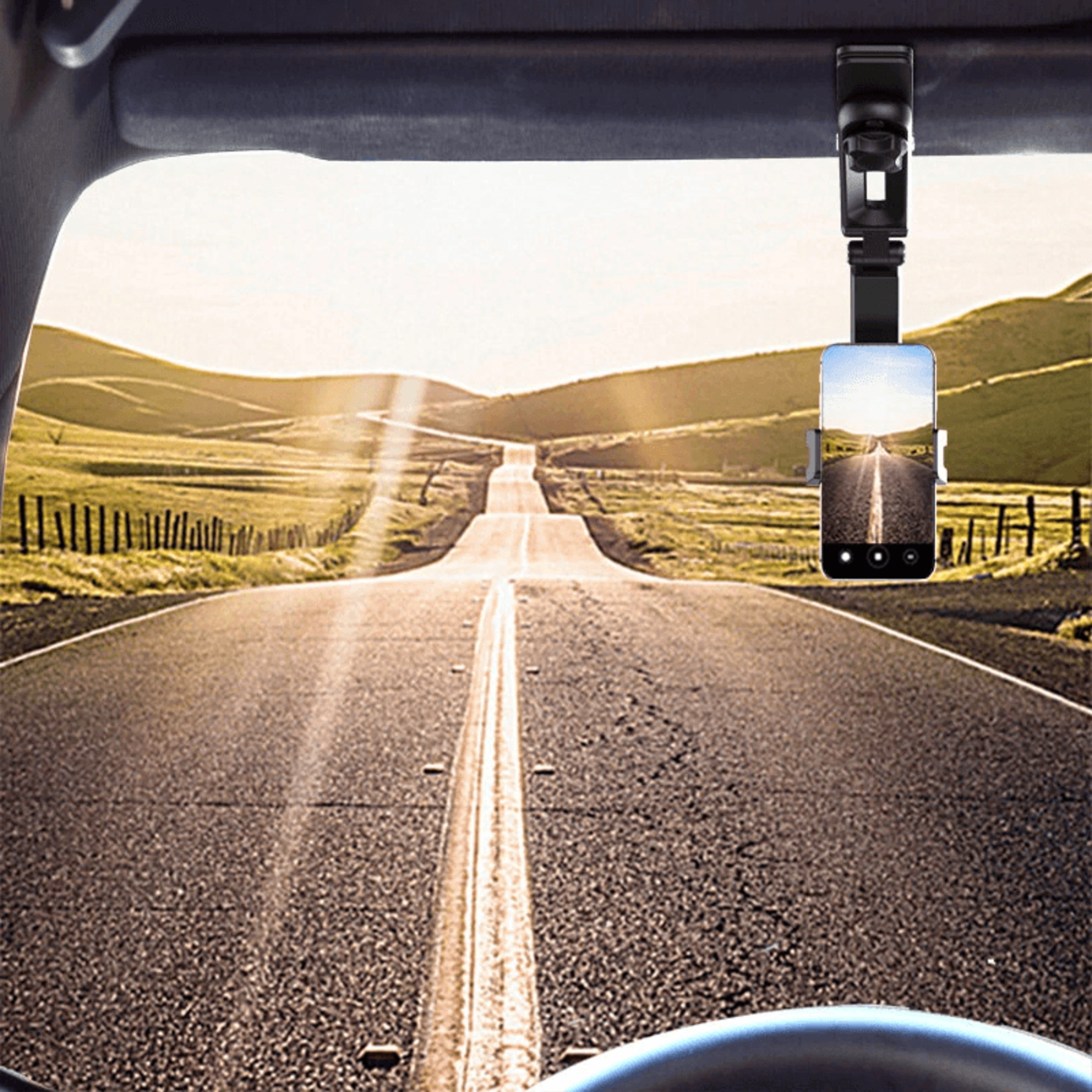 Rotating Sun Visor Car Phone Holder Adjustable Universal Phone Mount 1