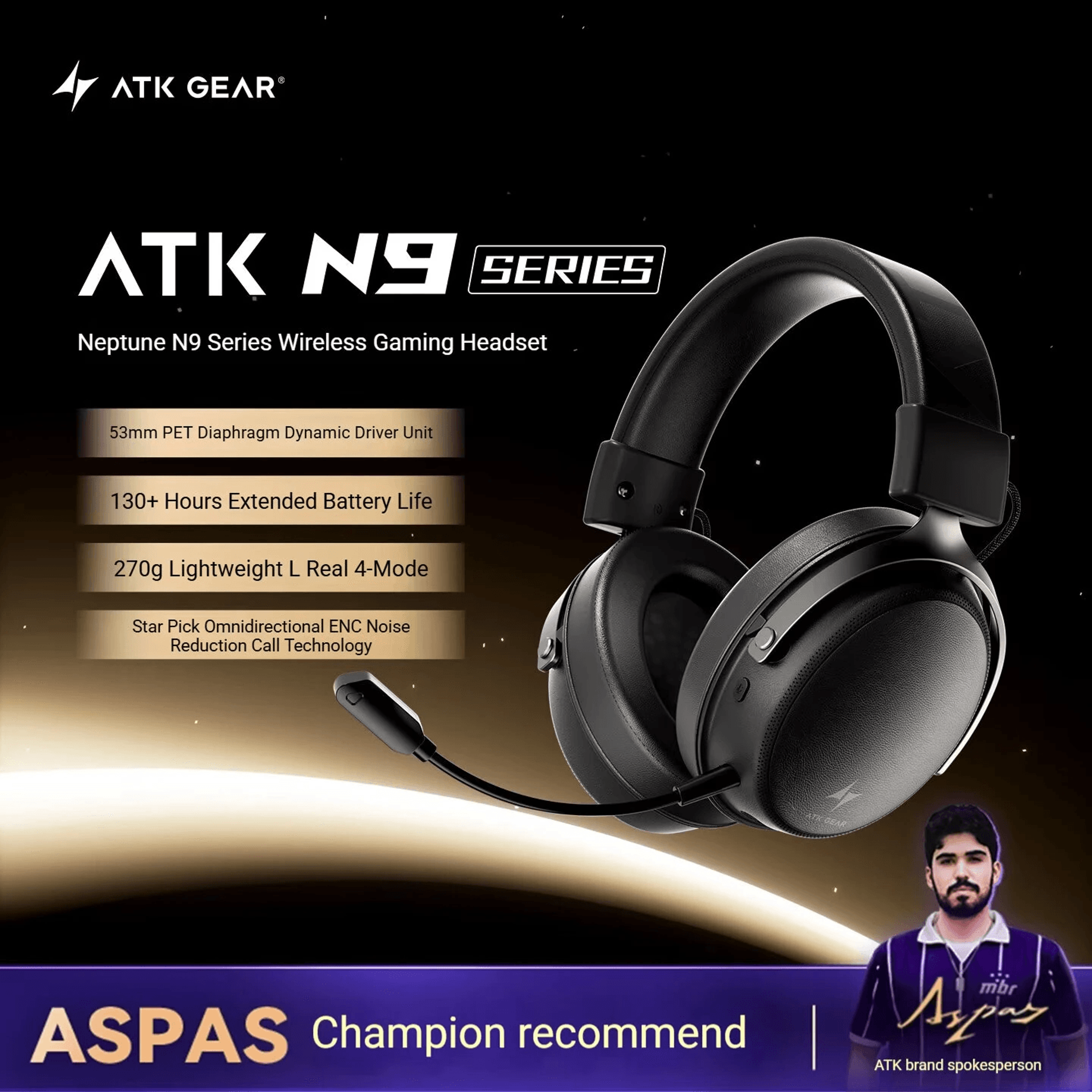 Pro Wireless Gaming Headset With Spatial Audio And ENC Microphone 4