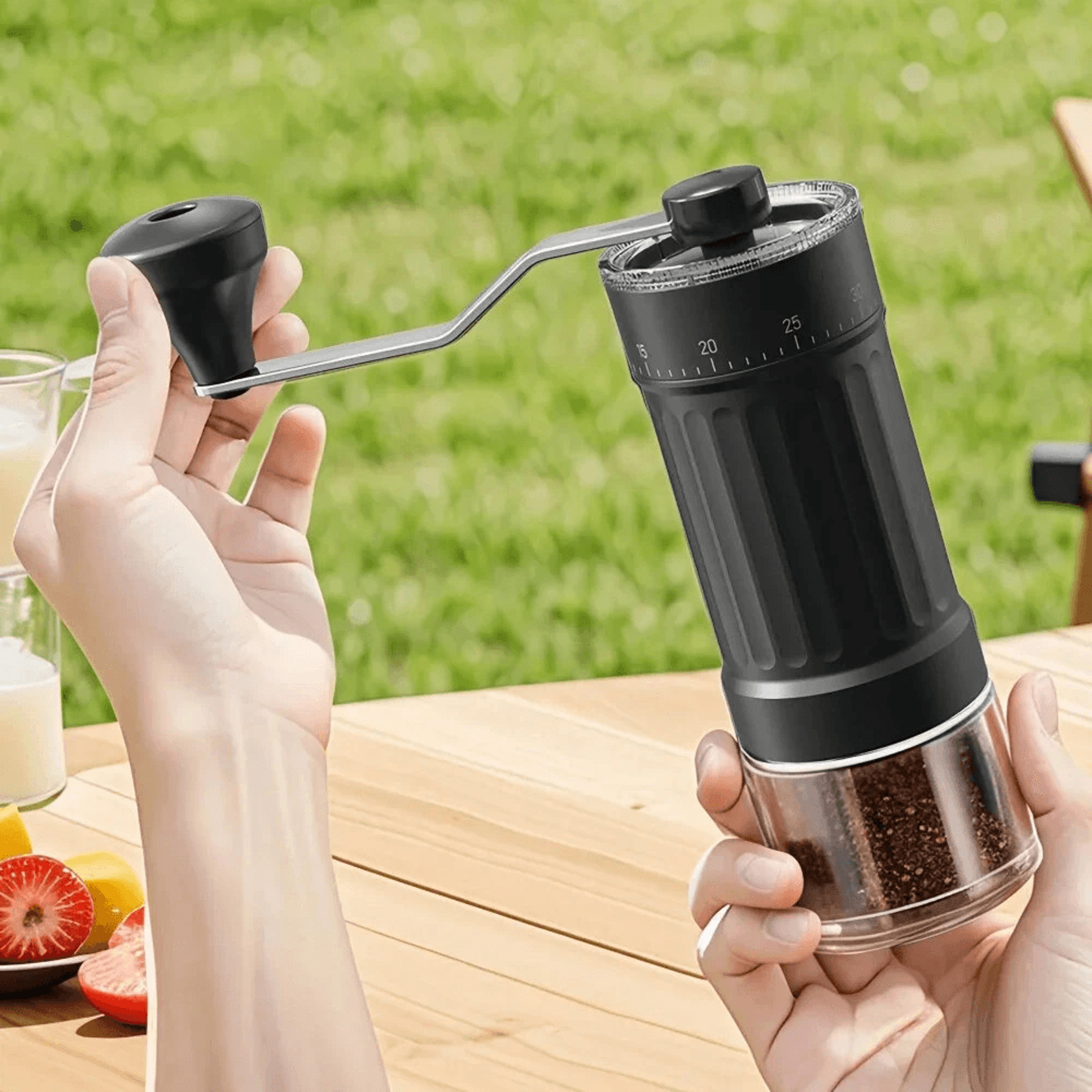 Comfook Manual Coffee Grinder With Grind Settings And Ceramic Burr 0