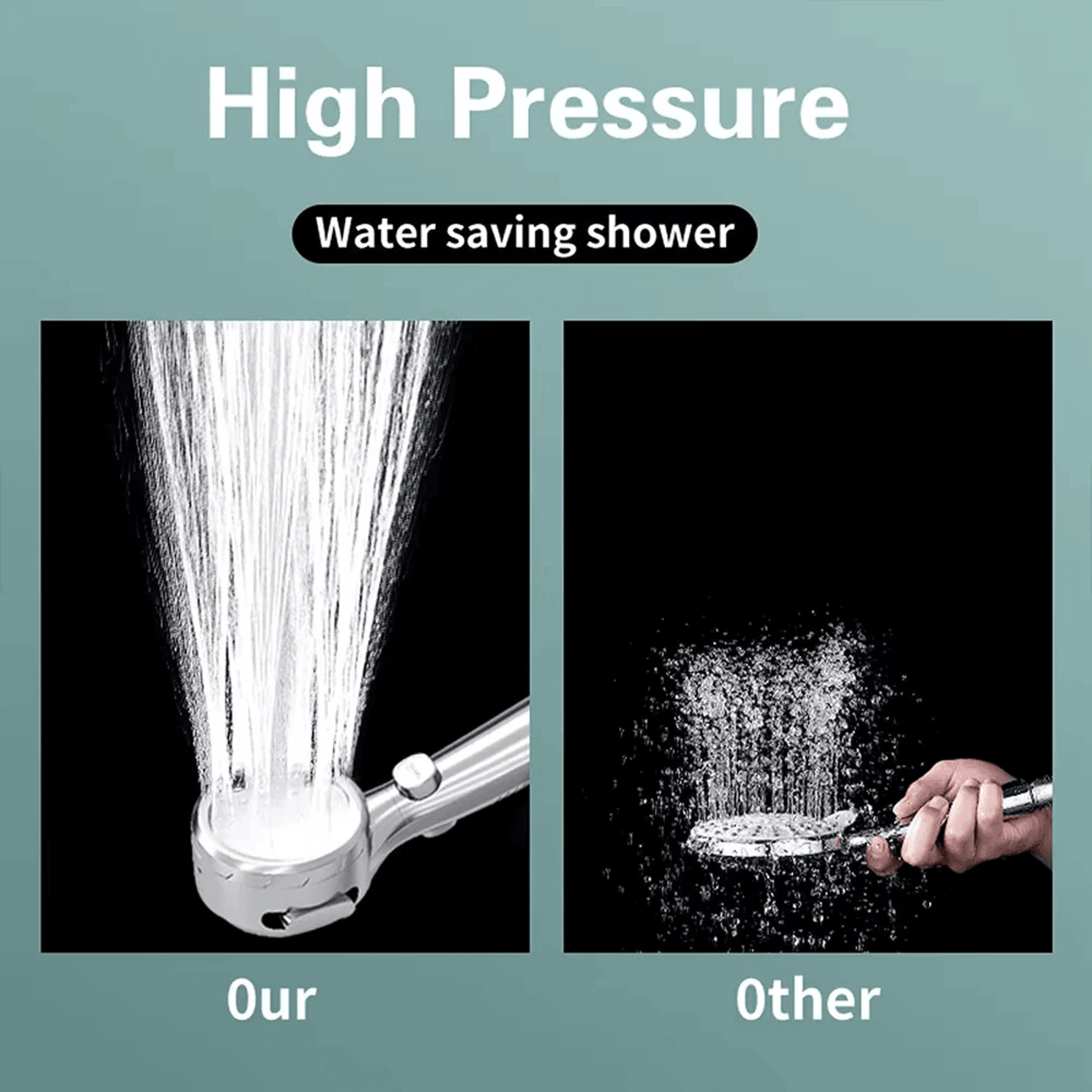 Smart High Pressure Handheld Shower Head With LED Temperature Display And Spray Modes 4