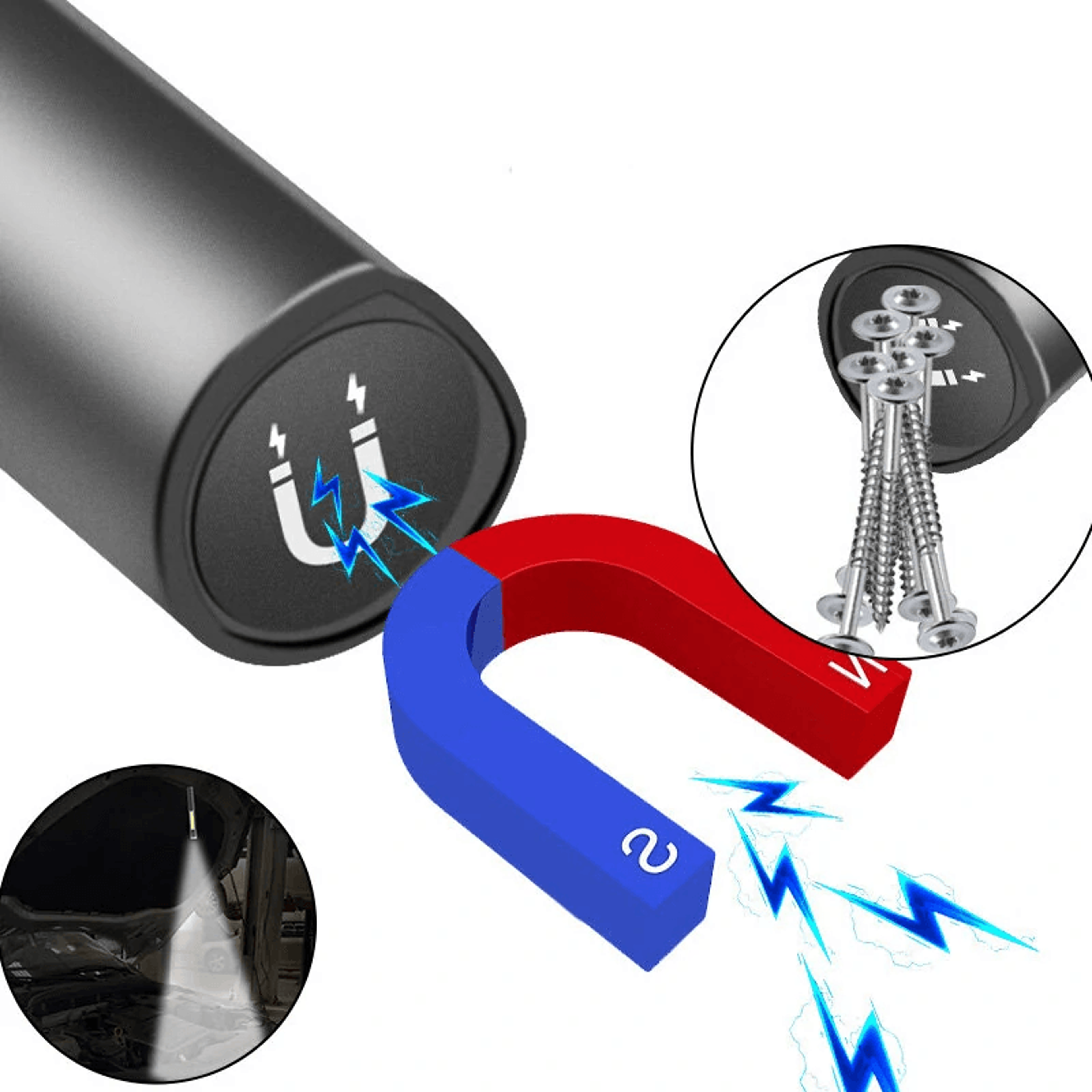 Rechargeable Pen Light With XPE COB LED Magnetic Work Light 4