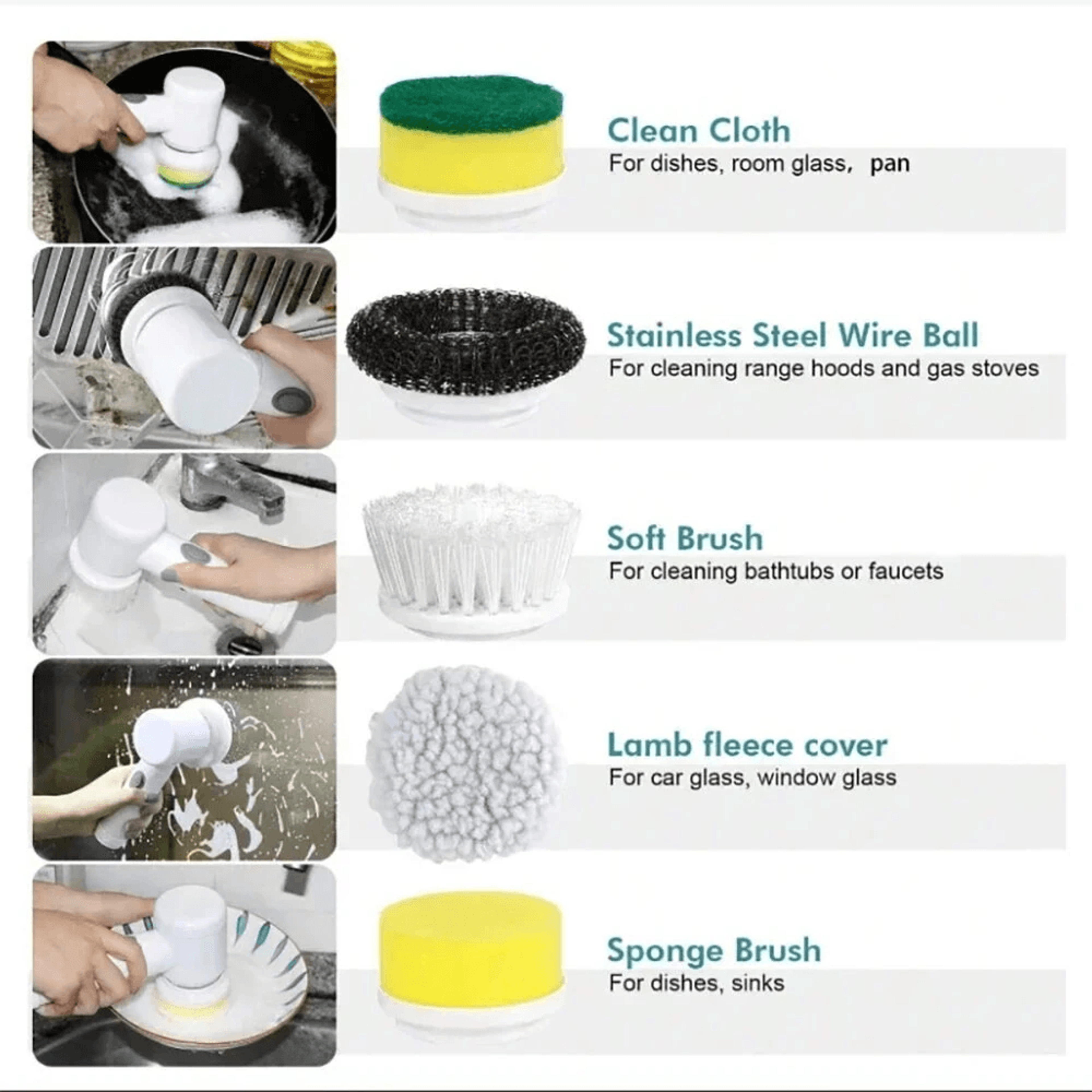 Electric Spin Scrubber Rechargeable Cleaning Brush 3