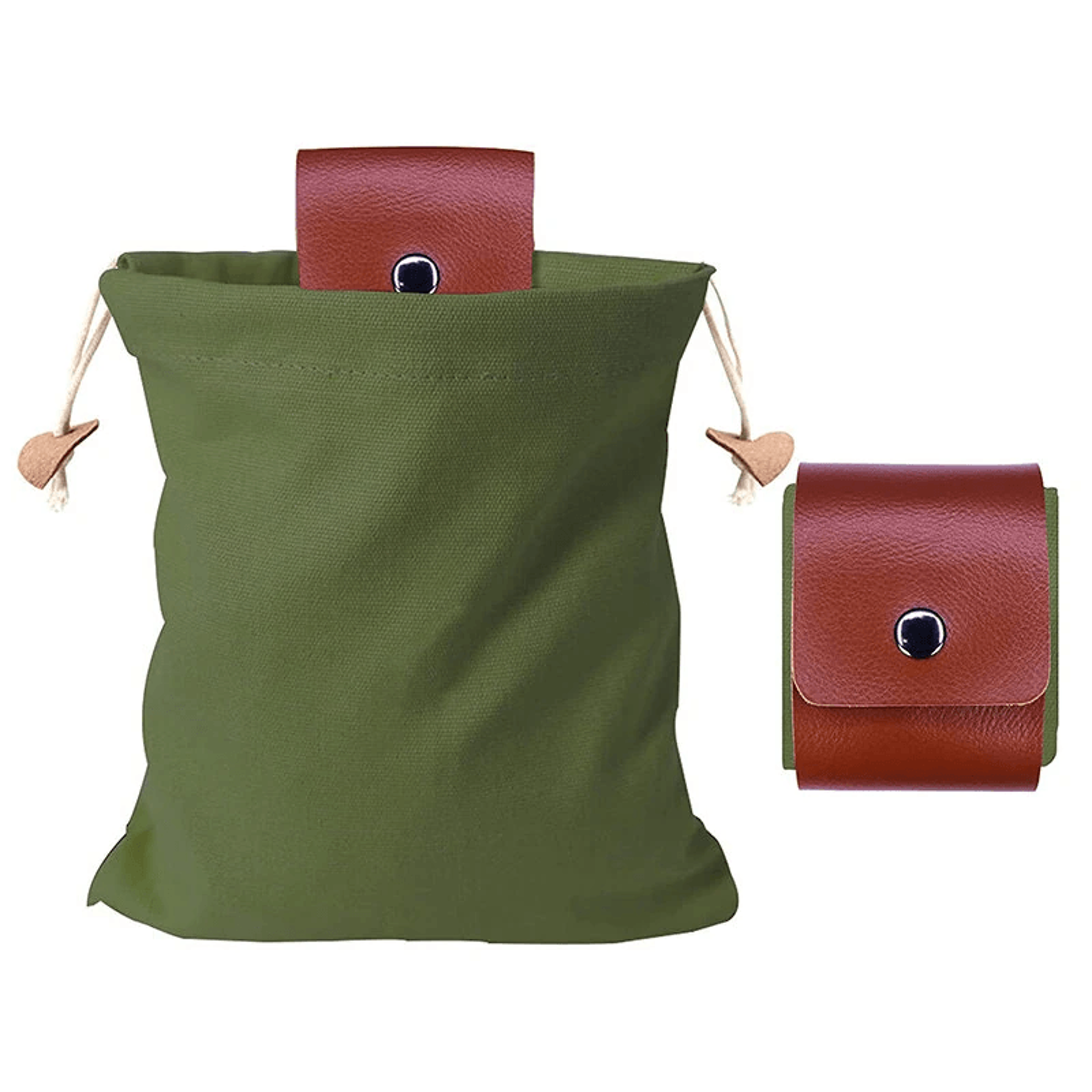 Foldable Canvas Foraging Pouch Large Capacity Belt Bag For Hiking And Camping 8