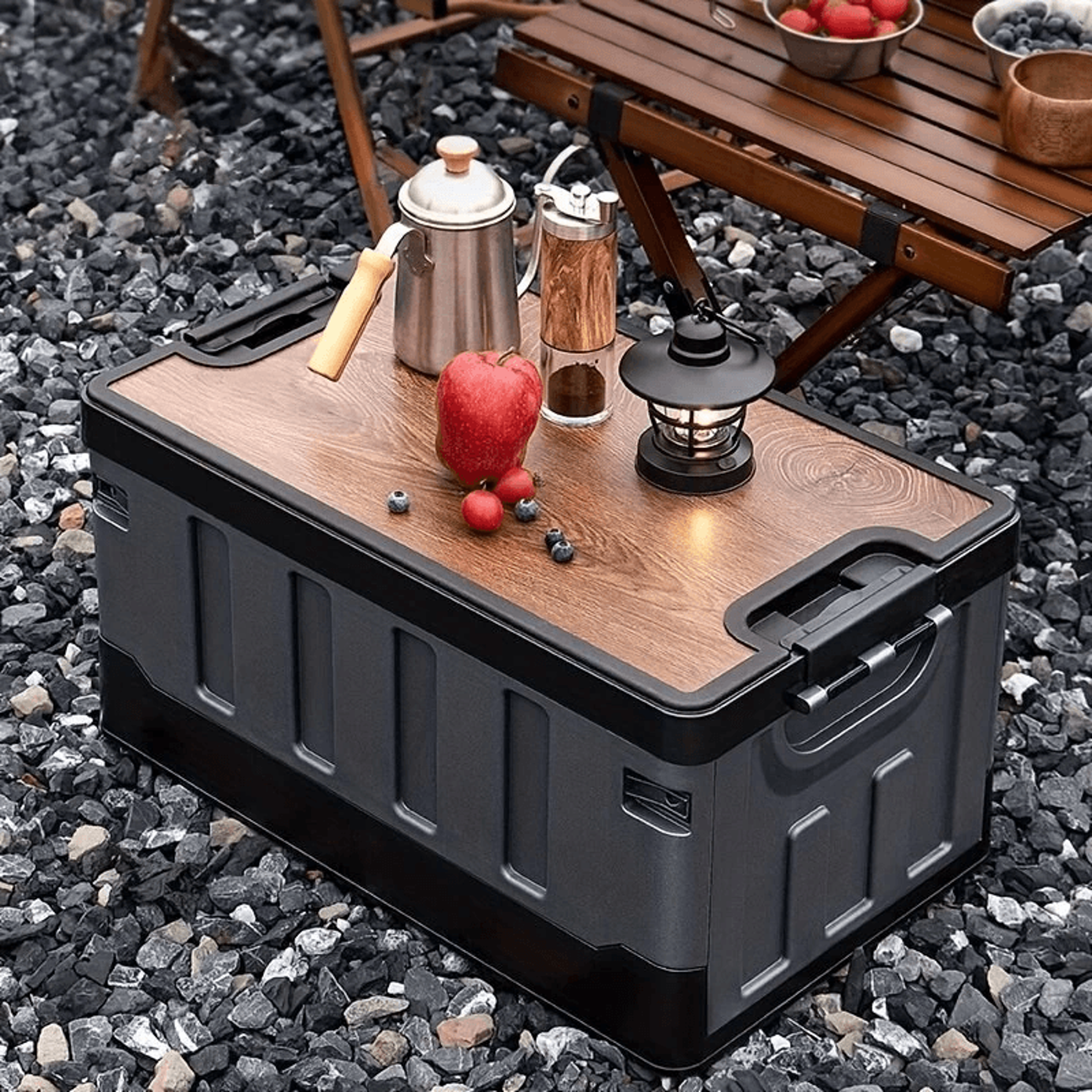 Large Capacity Foldable Camping Storage Box And Waterproof Car Trunk Organizer 0