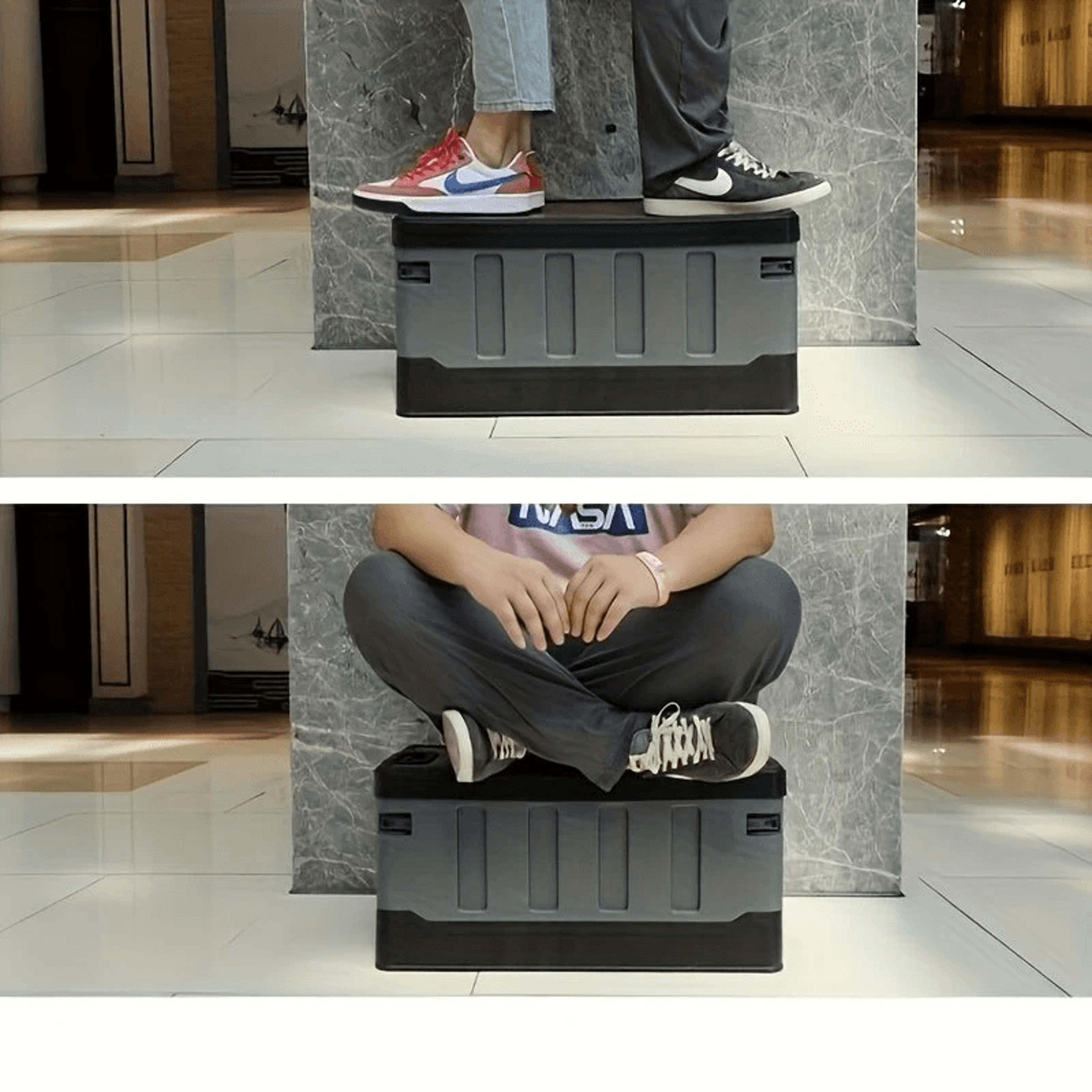 Large Capacity Foldable Camping Storage Box And Waterproof Car Trunk Organizer 3