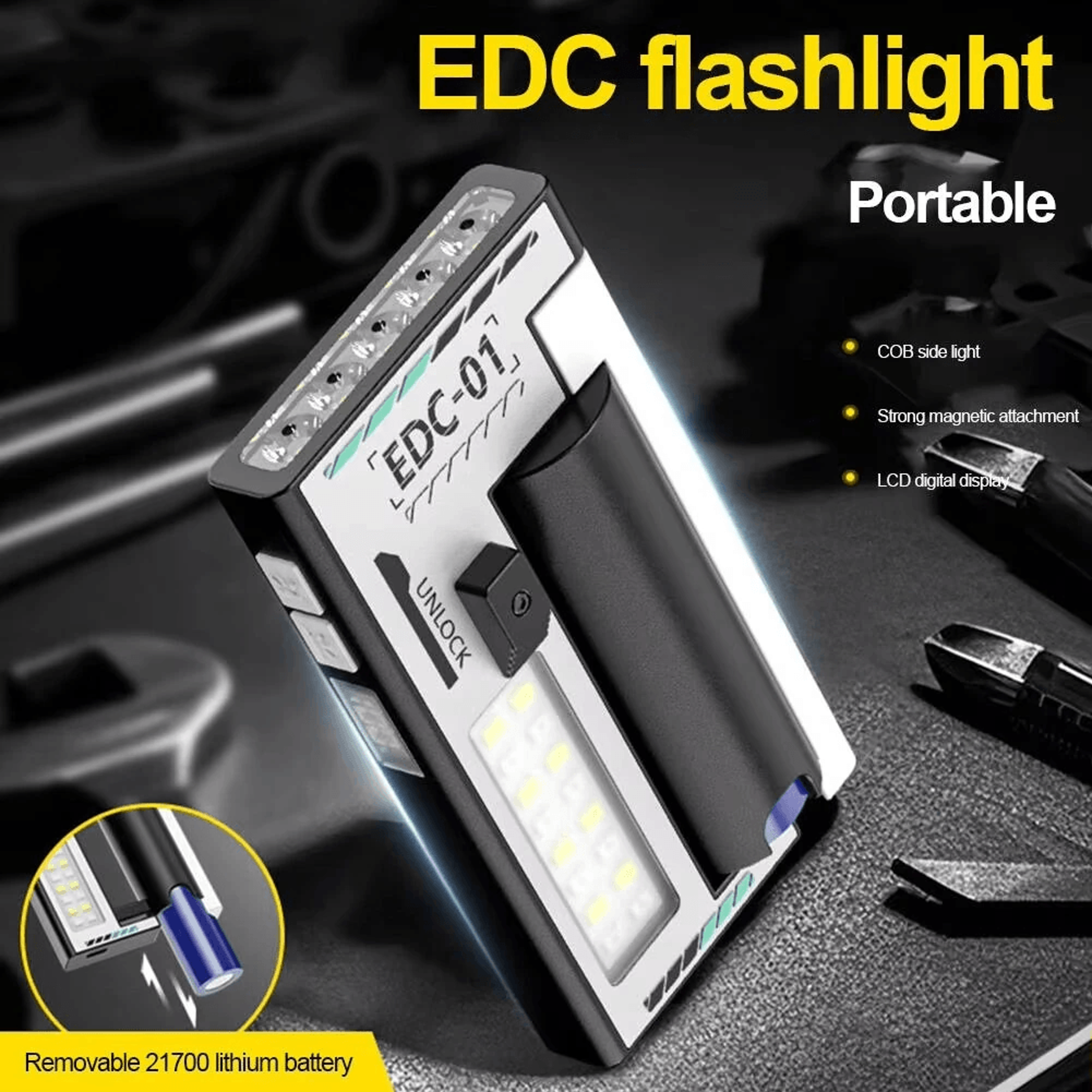 Lumen Rechargeable LED COB Work Light With 6 Lighting Modes 5