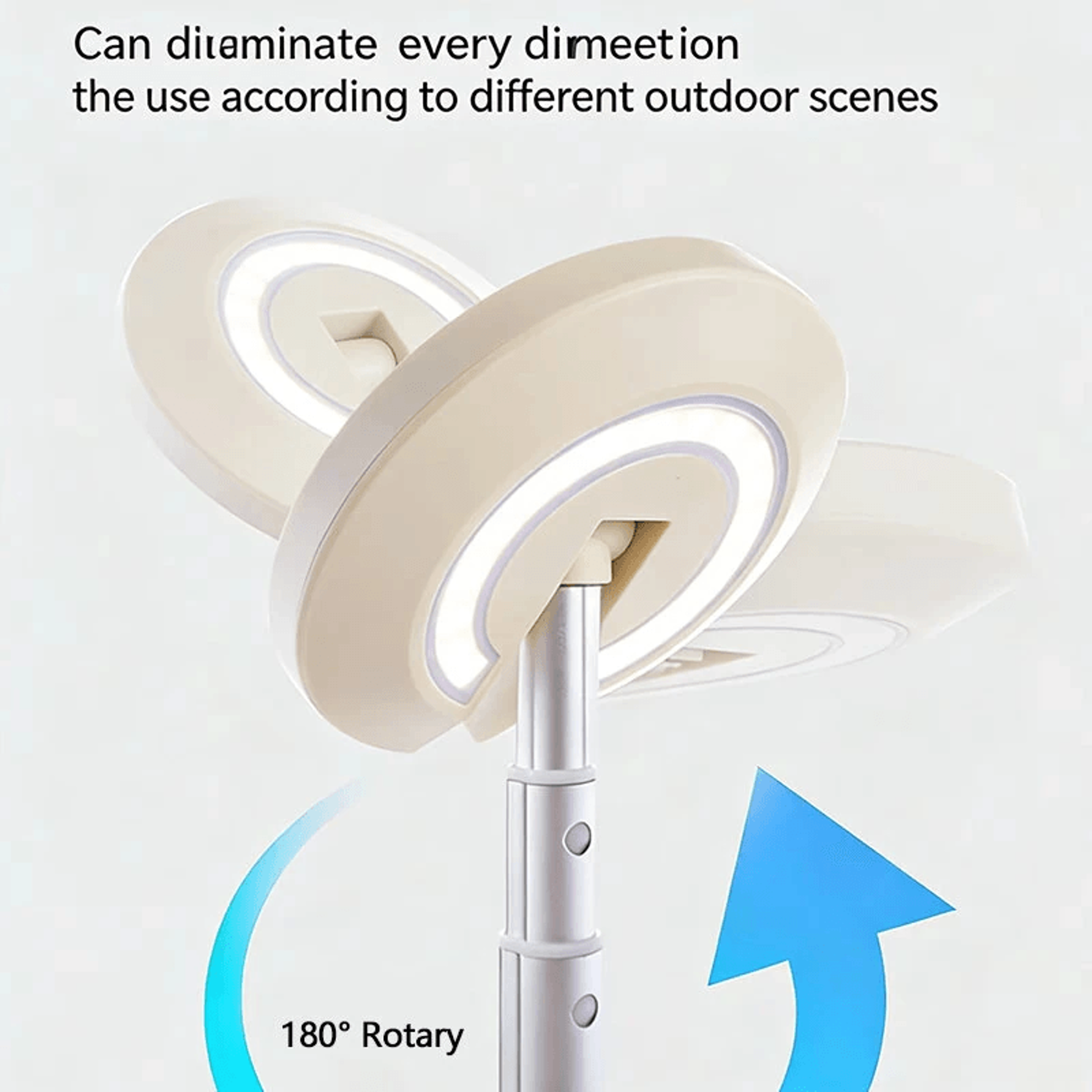 Rechargeable Telescopic Camping Lantern With Dual Color Rotatable LED Light 6