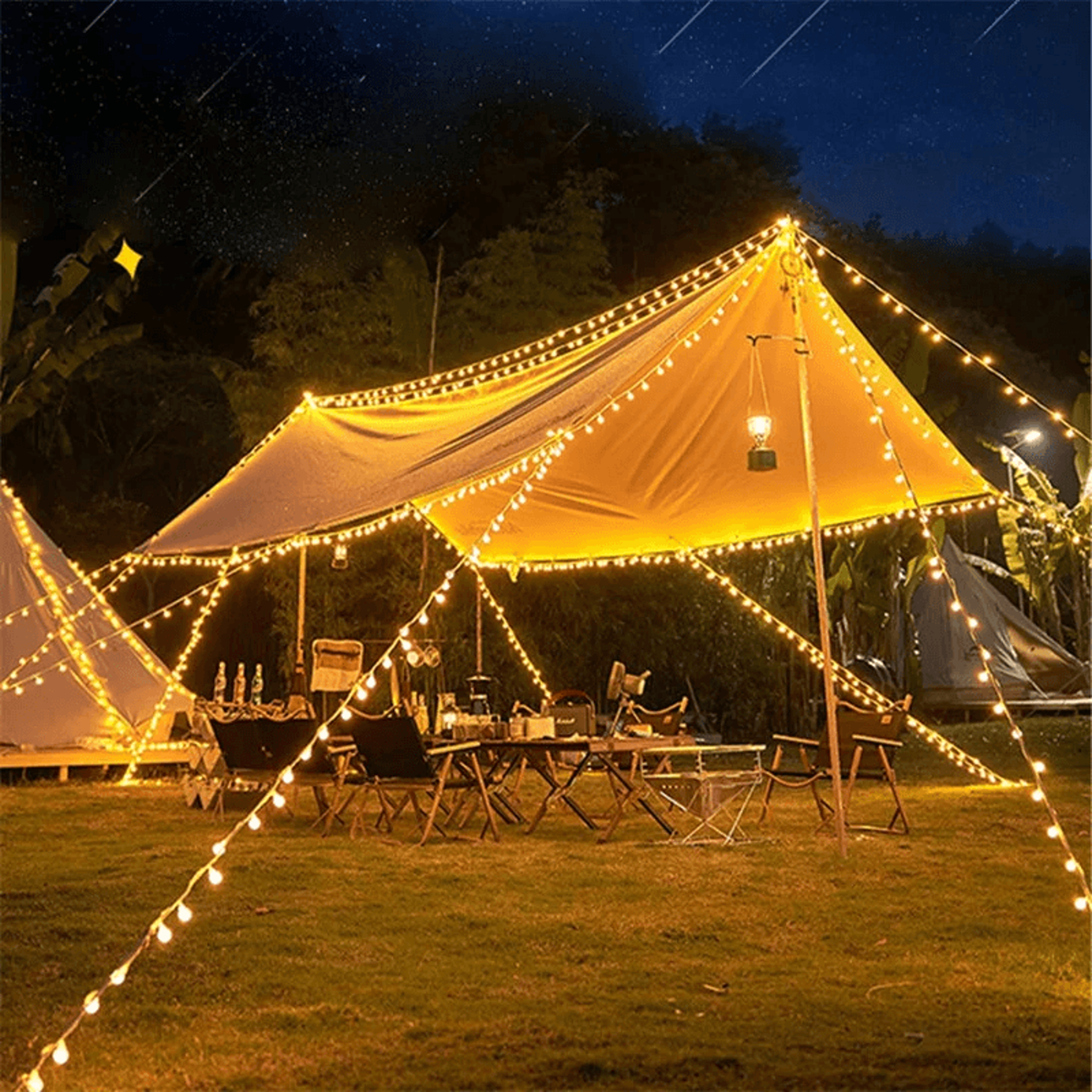 Waterproof Crystal Globe String Lights USB Powered Camping And Patio Lights 0