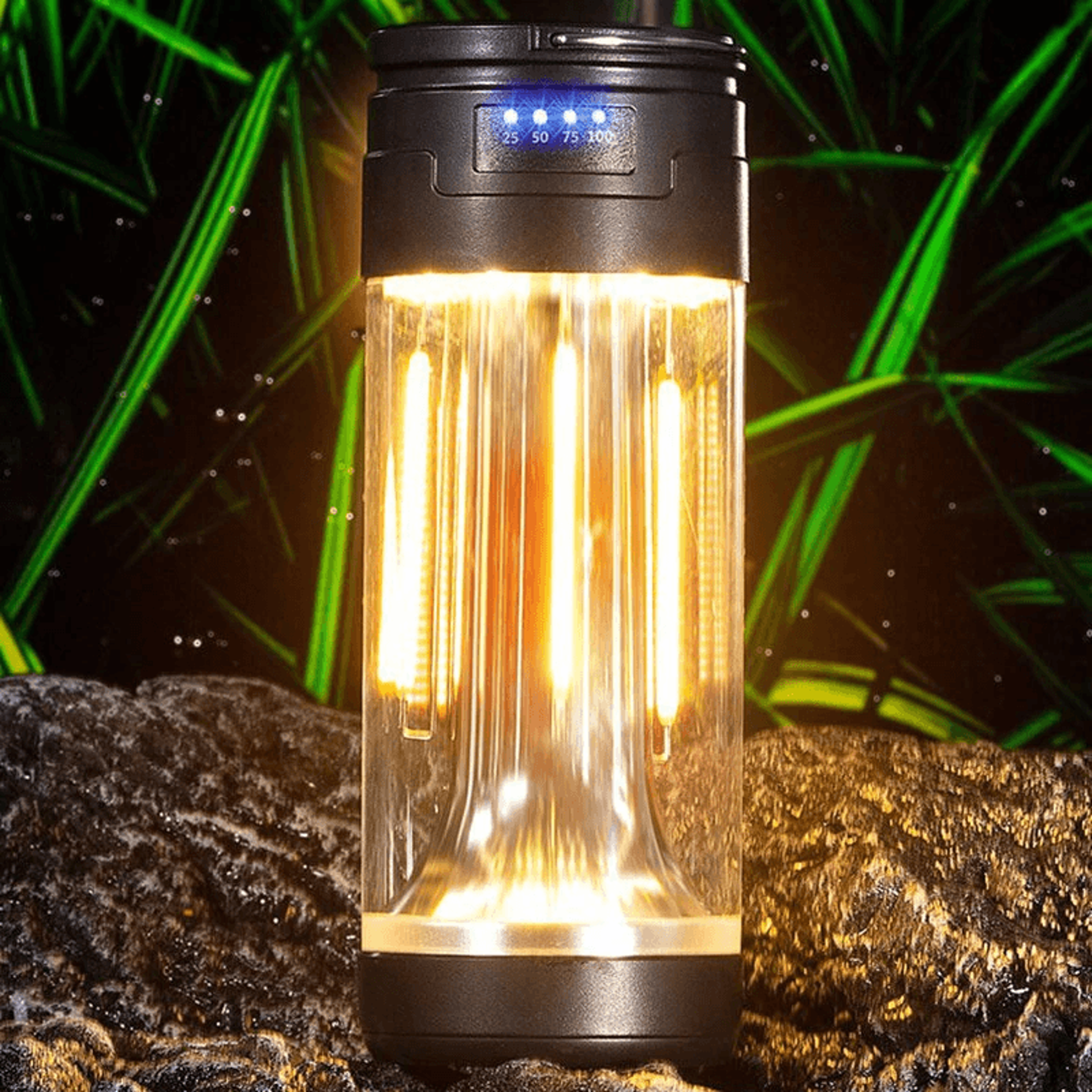 Solar Camping Lantern With USB Charging Portable LED Tent Light 2