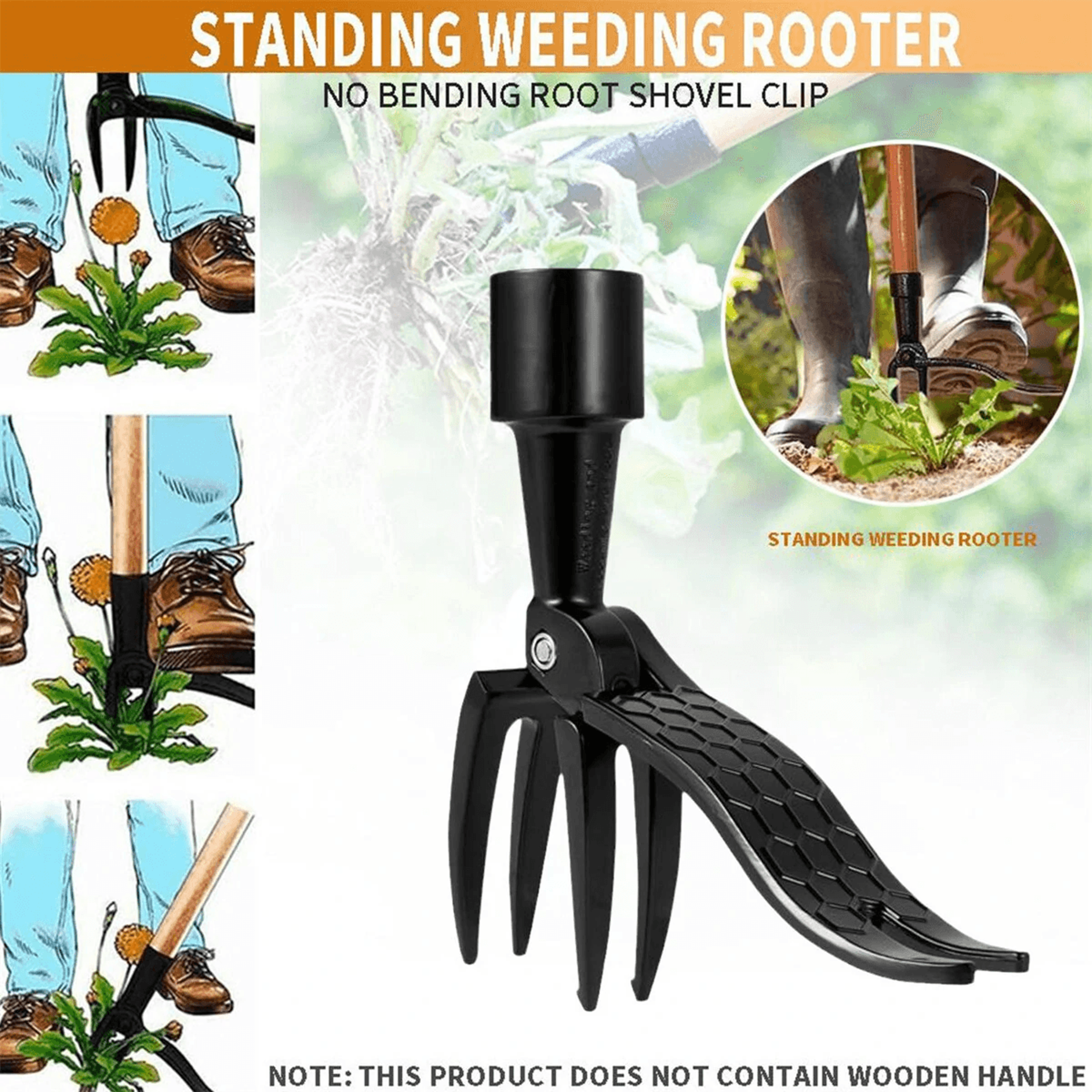 Stand Up Claw Weed Puller Root Remover With Foot Pedal For Lawn And Garden 2