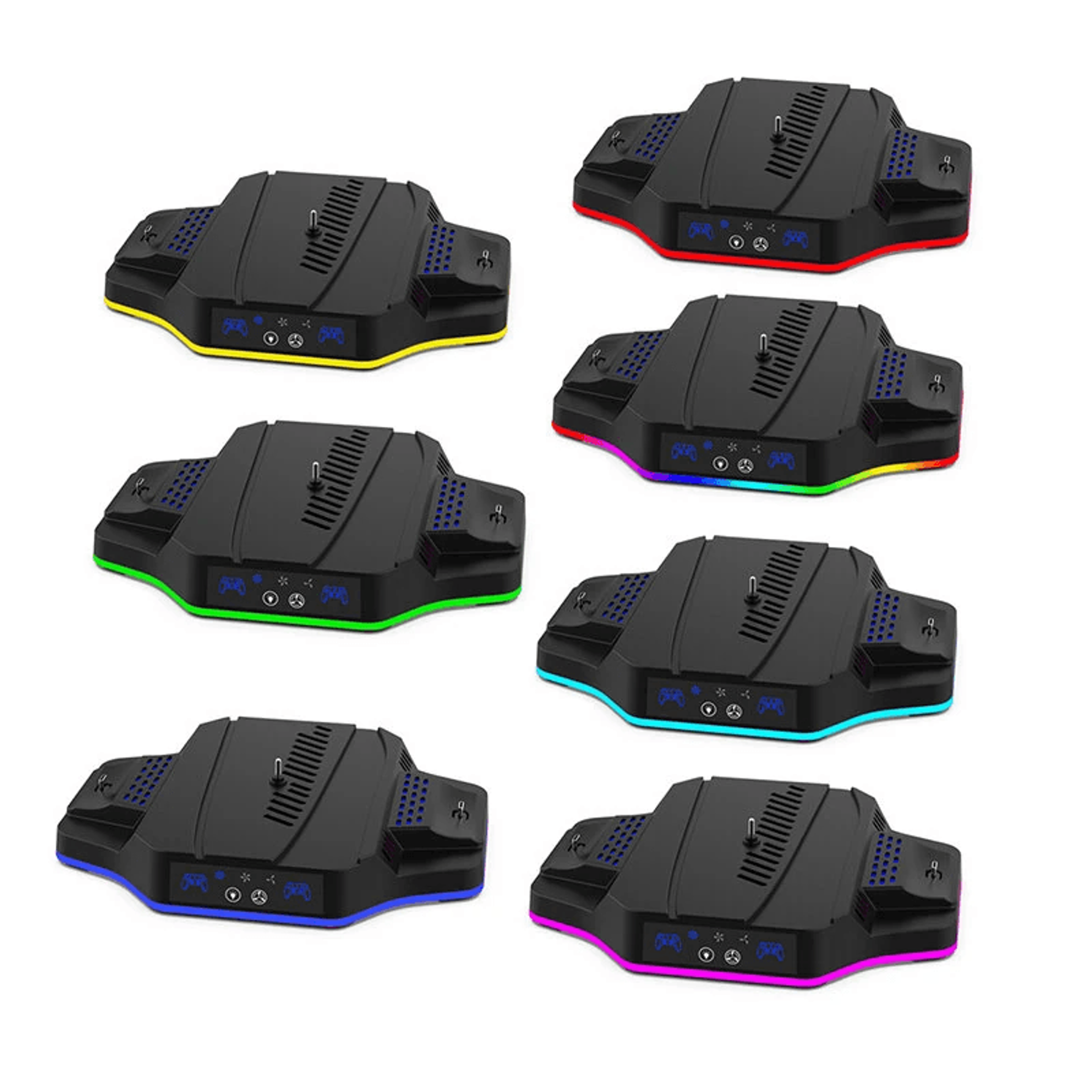 Slim Cooling Stand With Dual Controller Charging Station And RGB Light 6