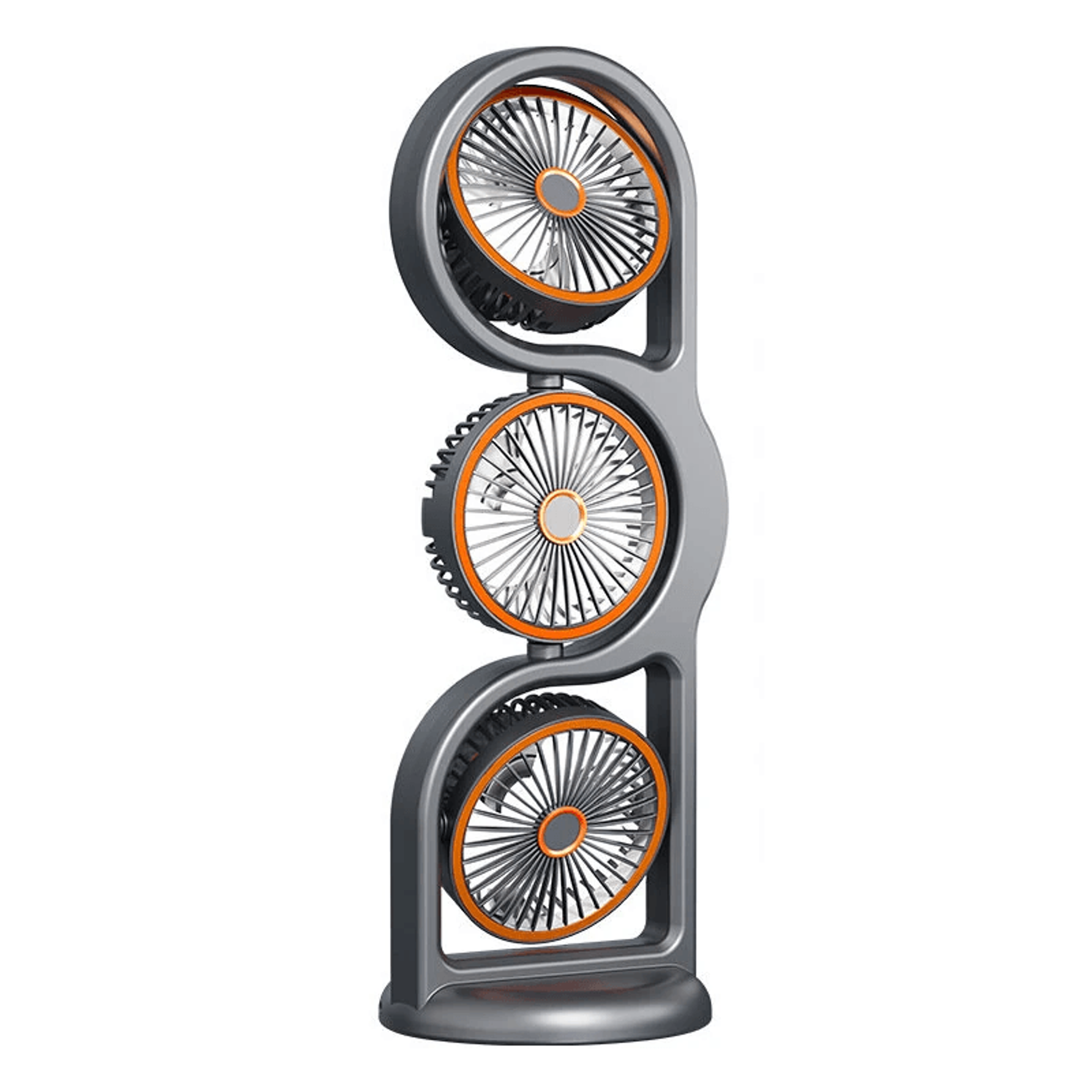 Three Head Portable Desk Fan With Degree Adjustable Airflow And USB Rechargeable Cooling 8