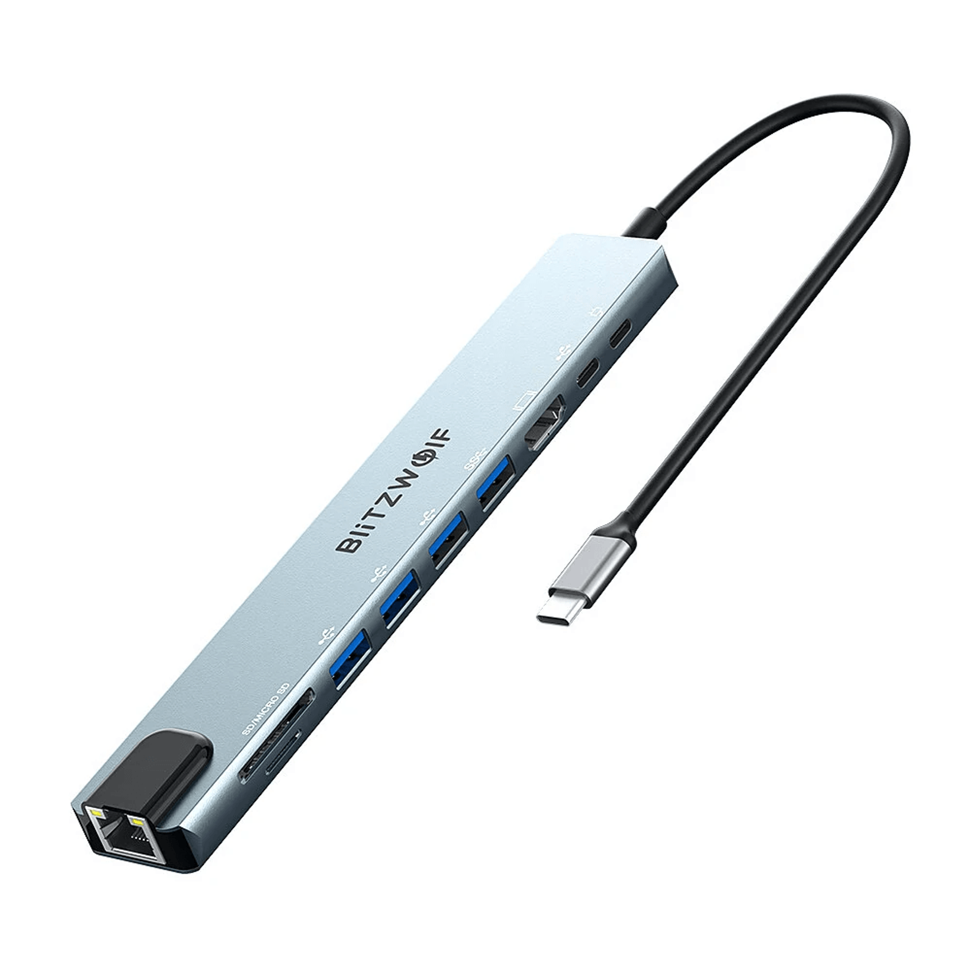 USB C Hub Docking Station With HDMI PD Ethernet And Card Reader 4