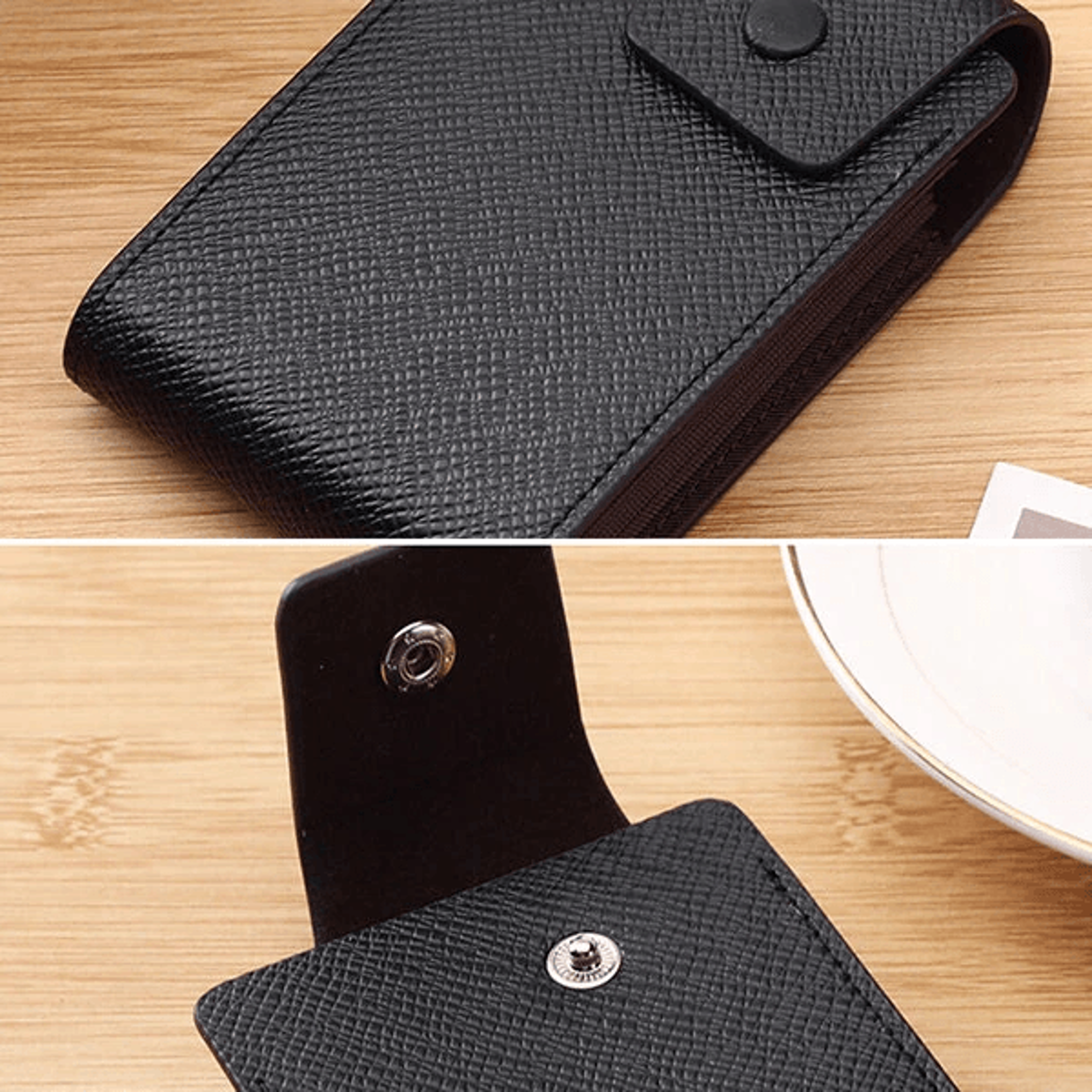 Mens Genuine Leather Card Holder Wallet With Multi Card Slots And Coin Pocket 4