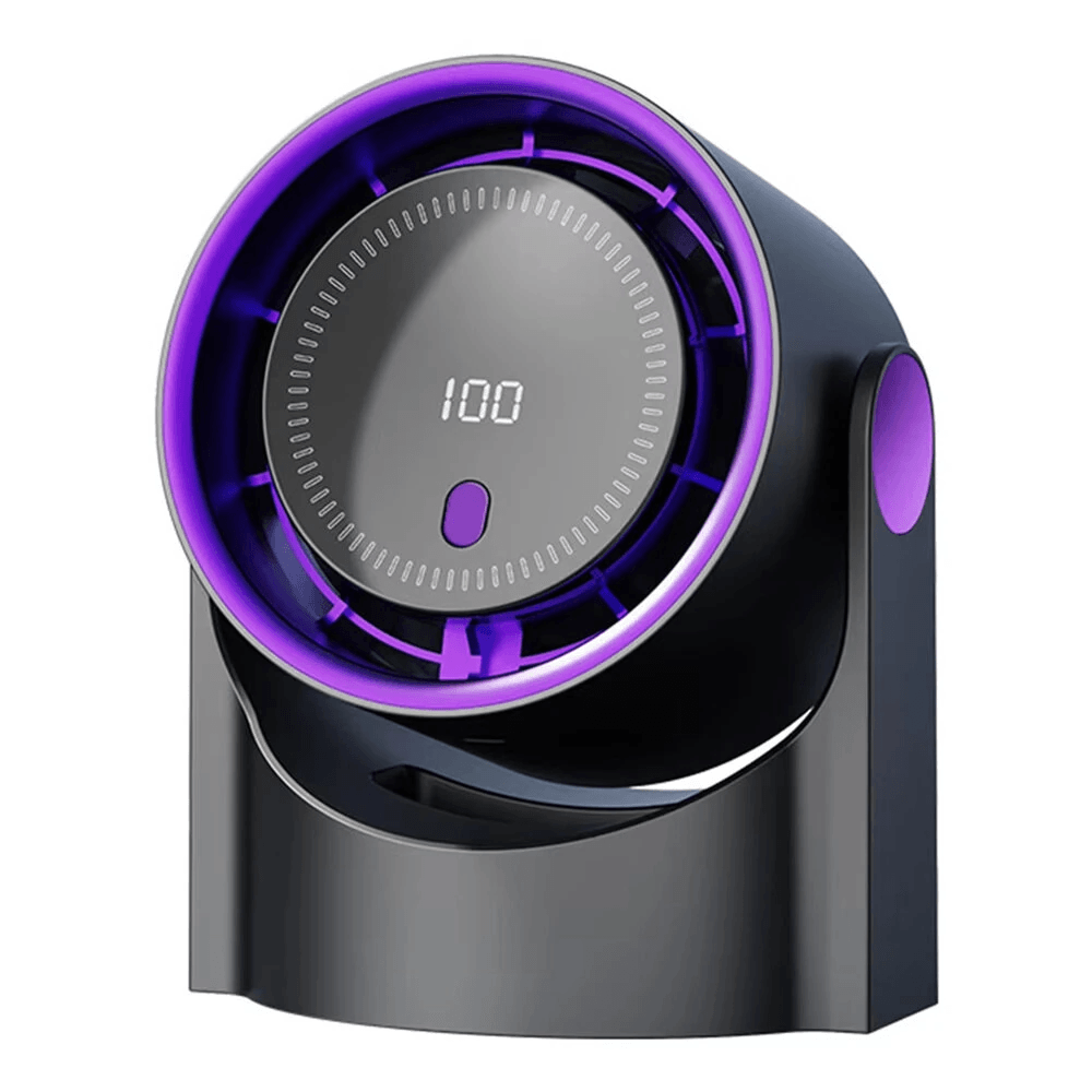 Portable Bladeless Desk Fan With Speed Control Digital Display And USB Rechargeable Cooling 0