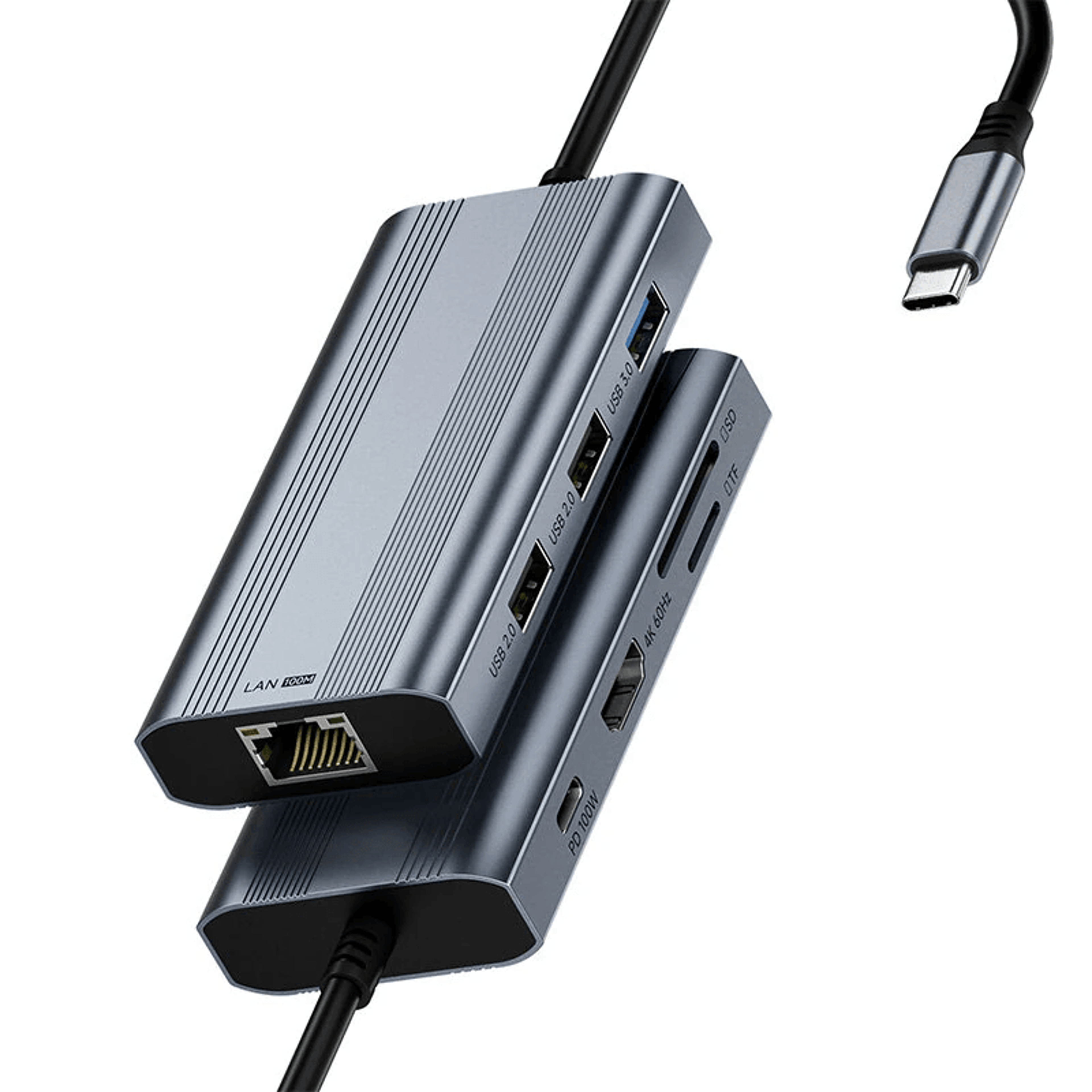 USB C Hub With HDMI PD Ethernet And Card Reader 0