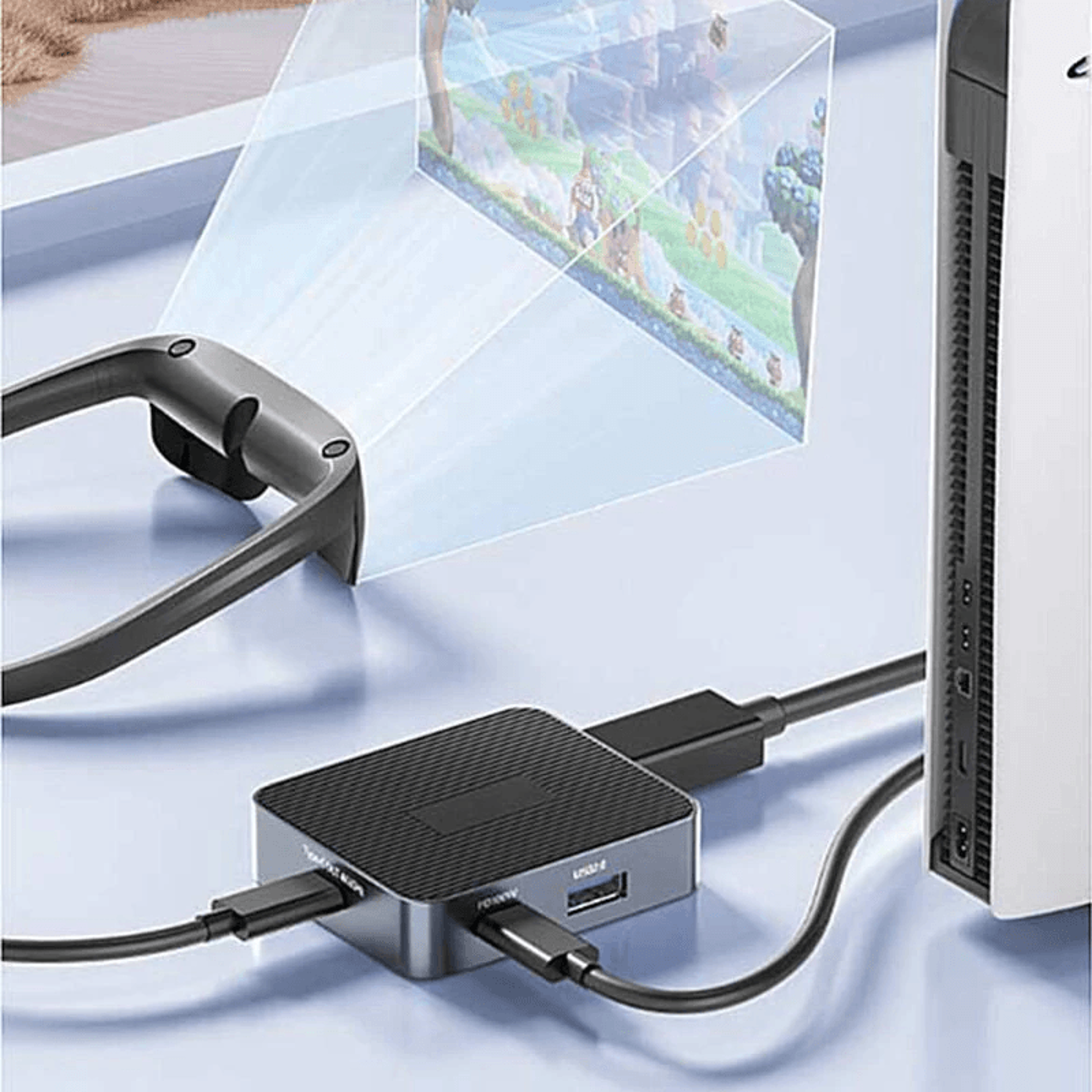 HDMI To USB C Adapter Hub For AR Glasses And Portable Monitors With And PD 1