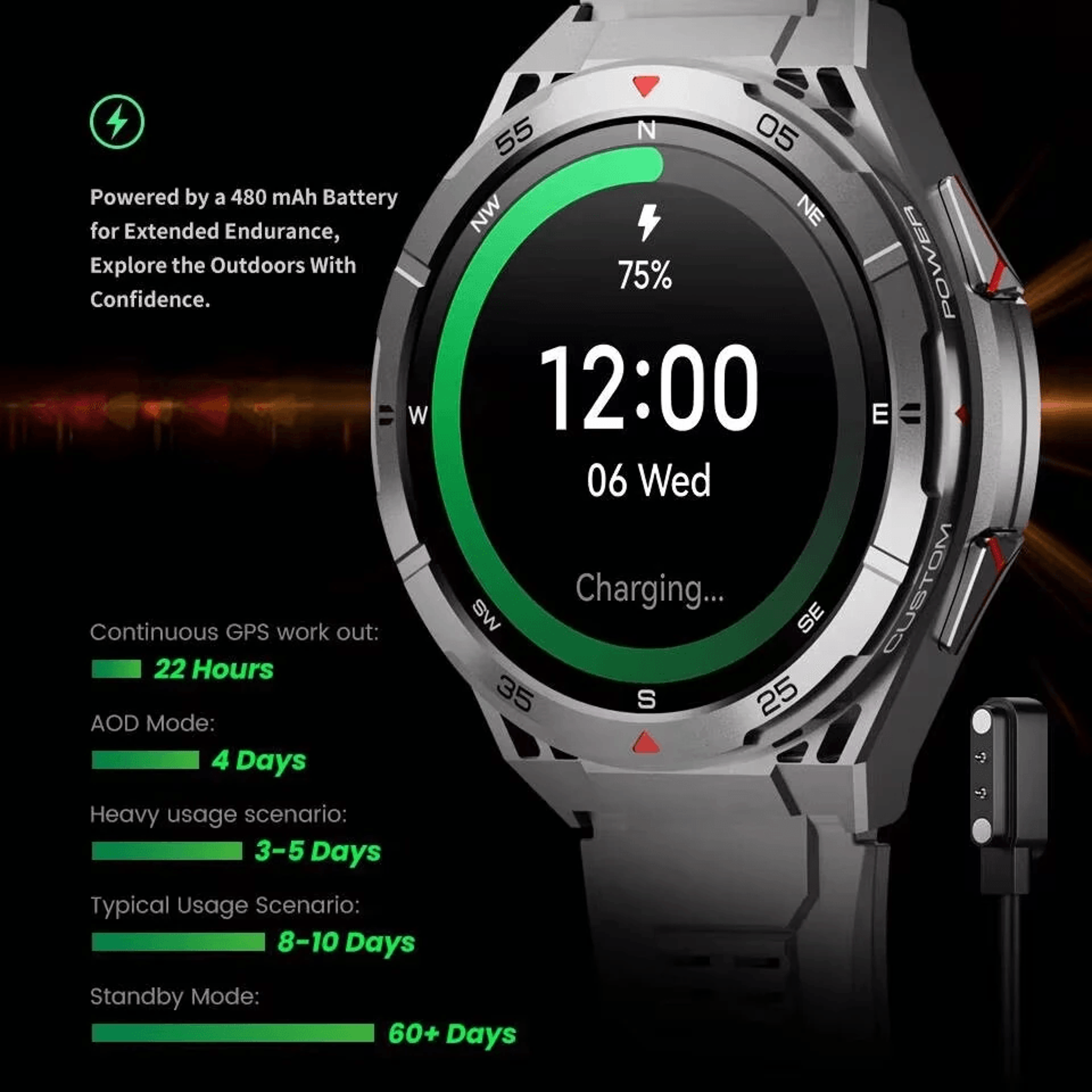 GPS Smart Watch Bluetooth Calling Health Tracking And Multi Sport Mode 4