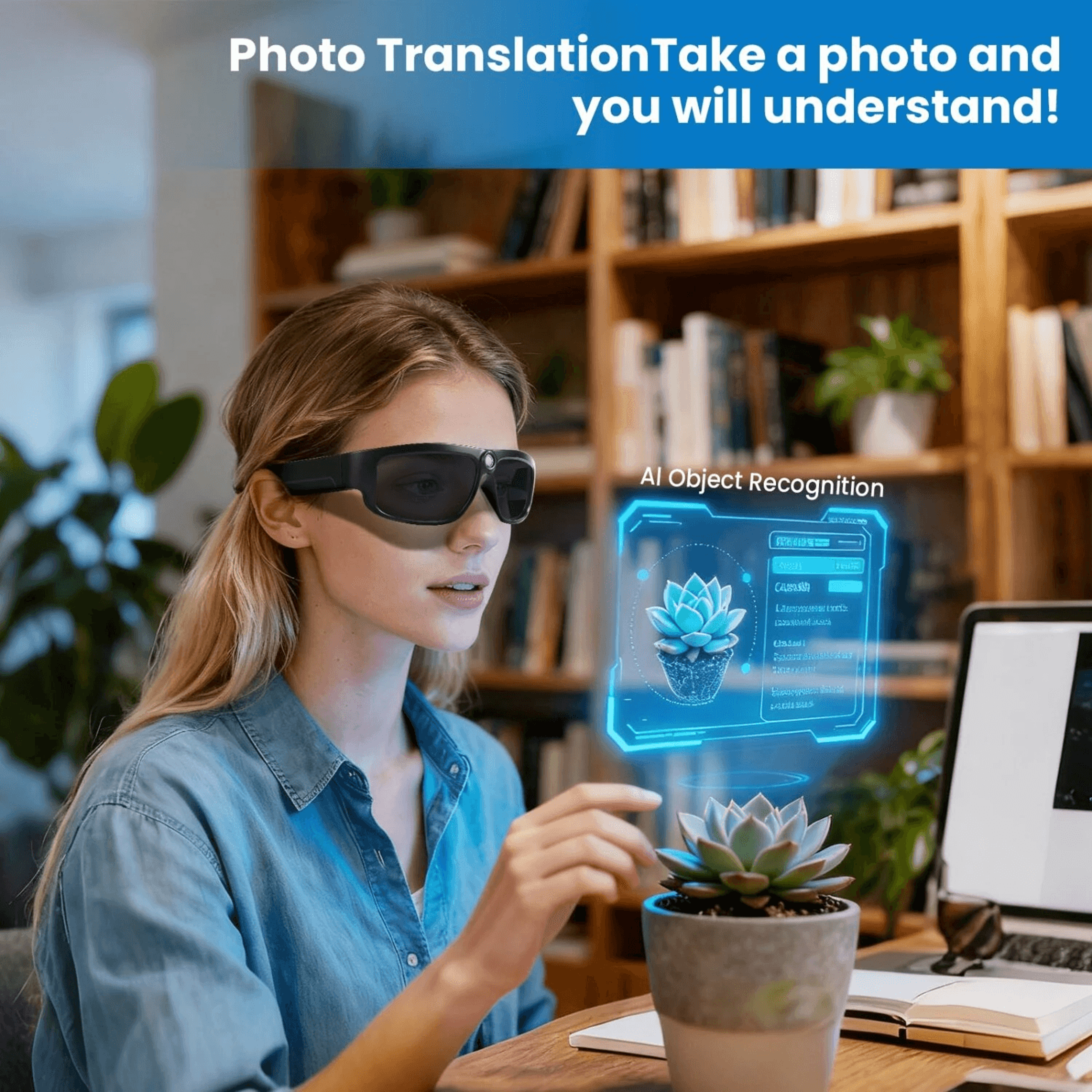 AI Smart Camera Glasses With HD Video Real Time Translation And Bluetooth Audio 3