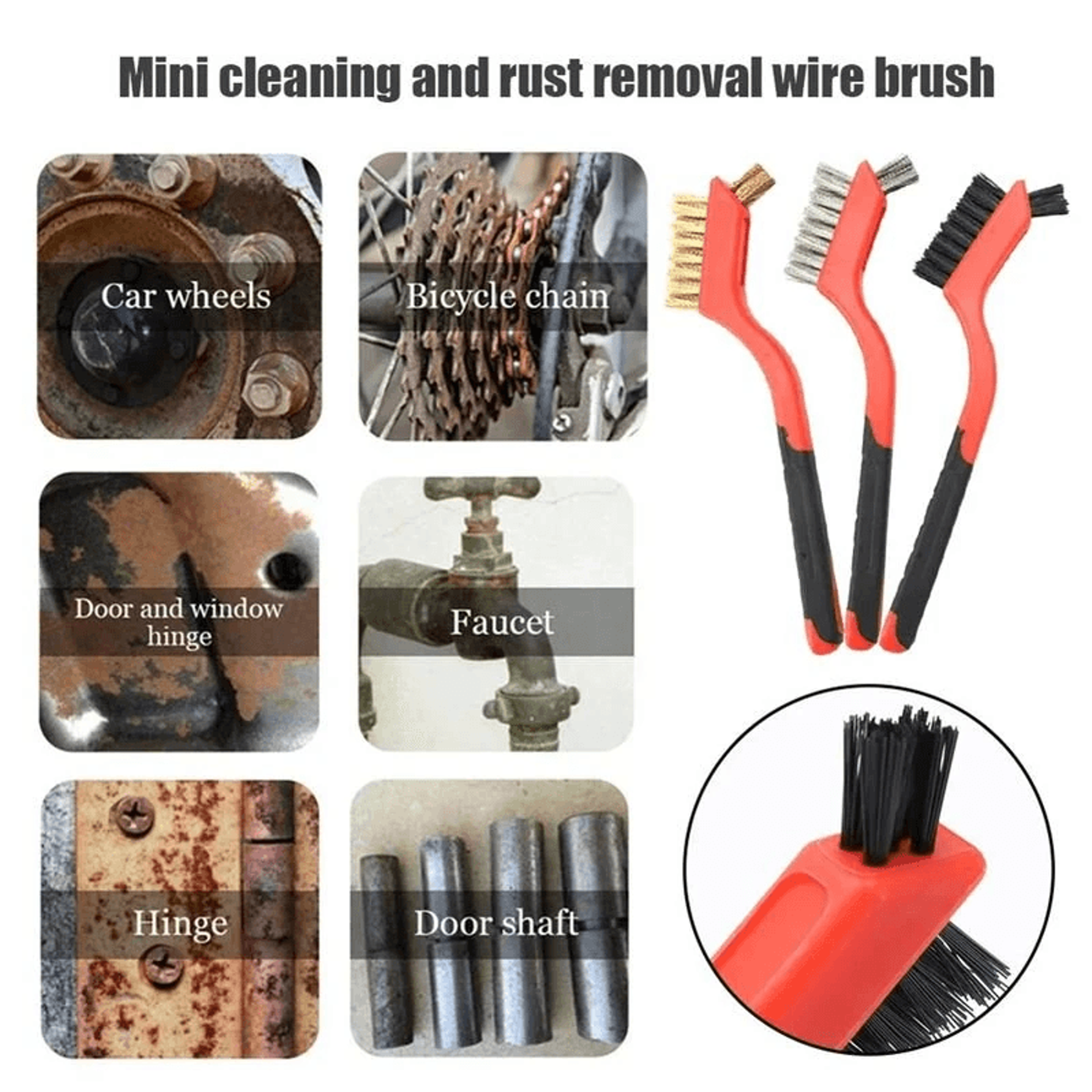 Wire Brush Set For Rust Removal Metal Cleaning And Polishing 1