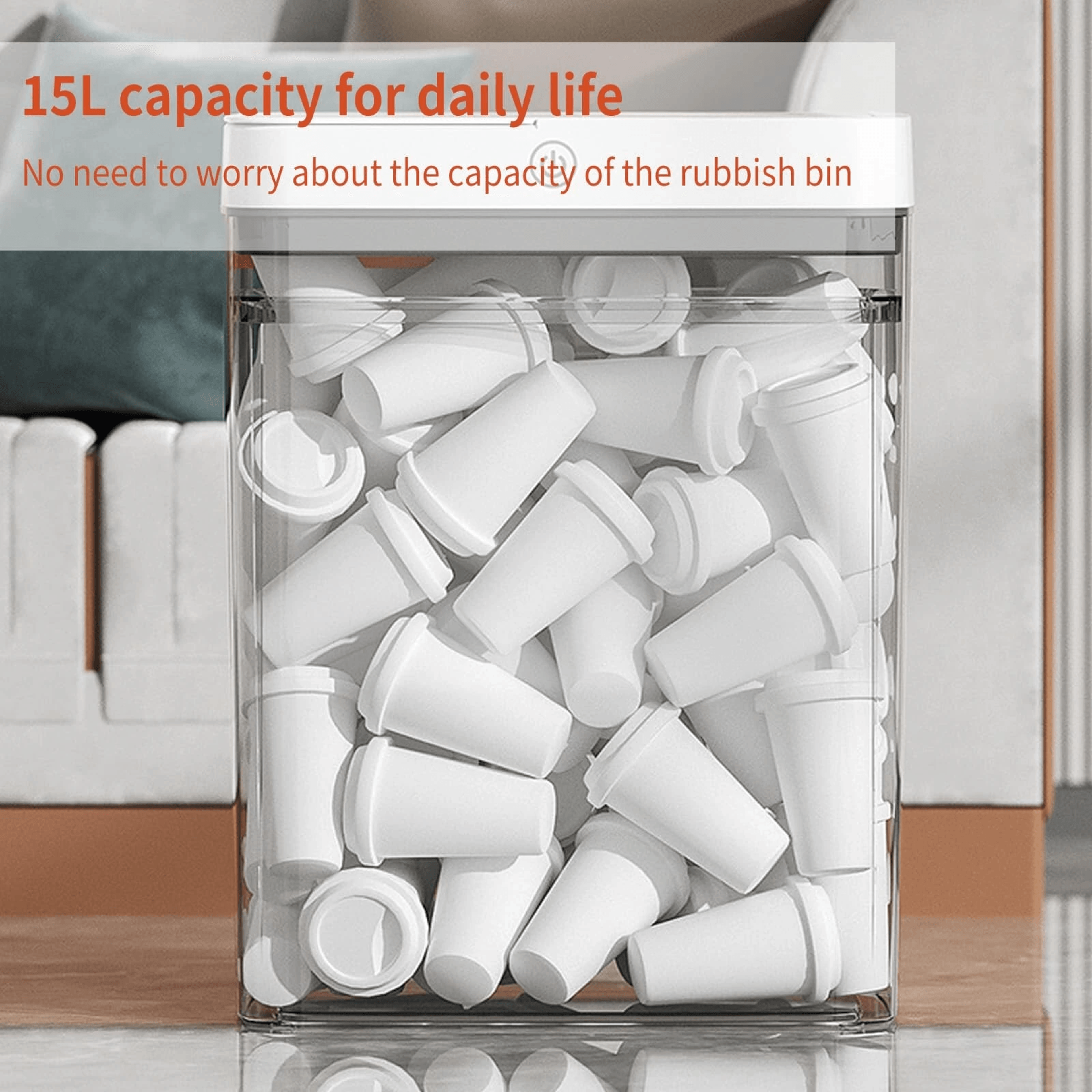 Automatic Trash Can With Smart Sensor Touchless Lid And Fast Bag Packing 1