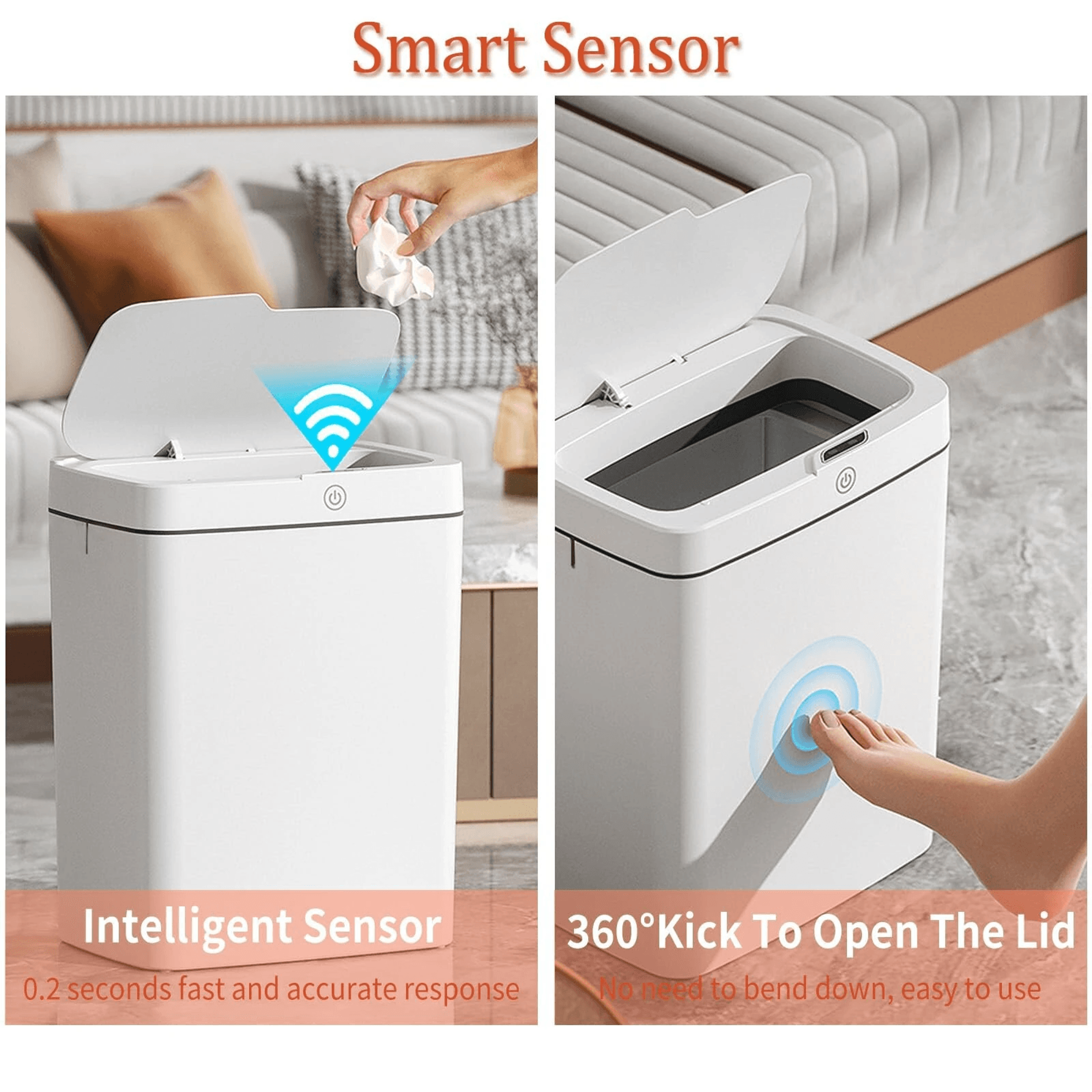 Automatic Trash Can With Smart Sensor Touchless Lid And Fast Bag Packing 6