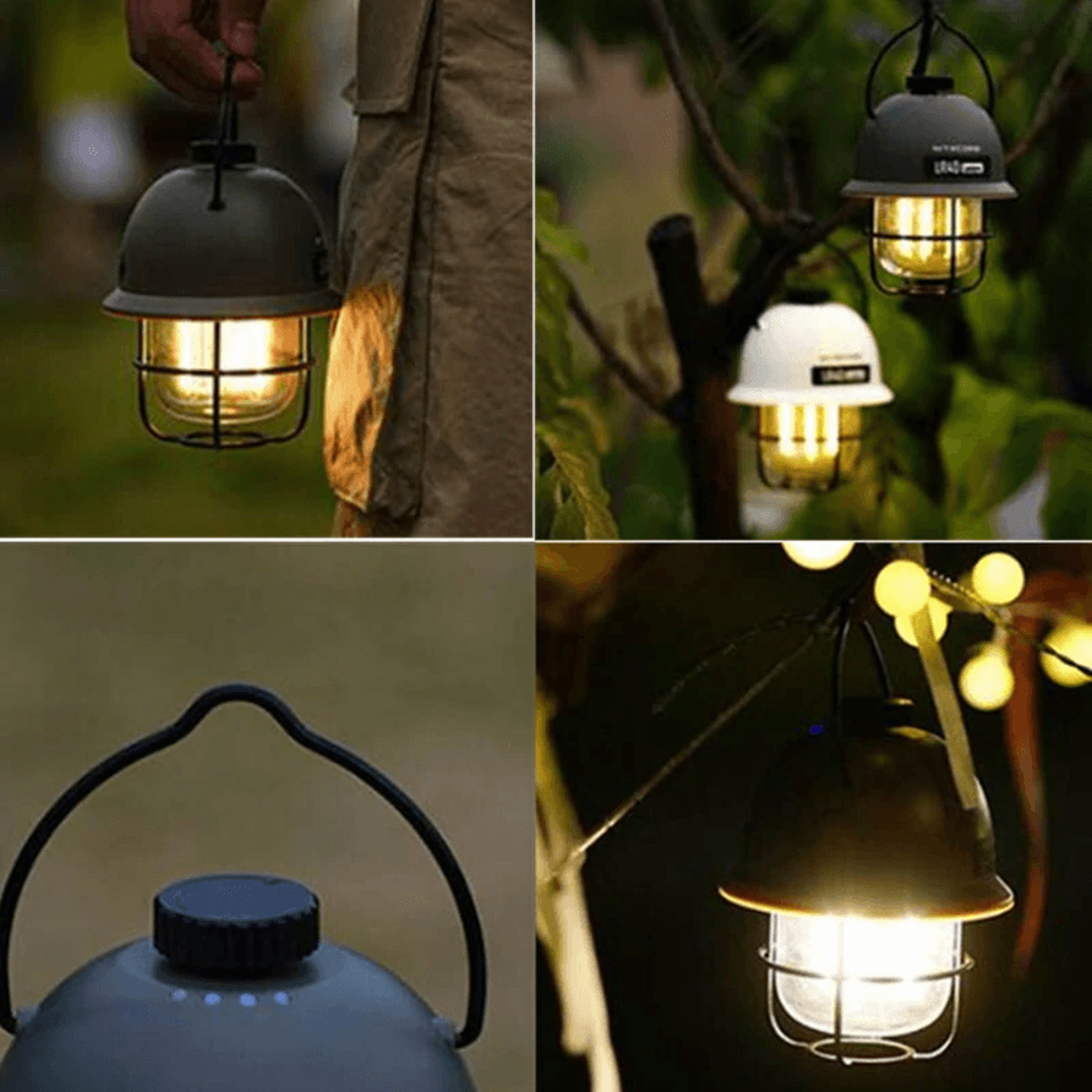 Rechargeable Camping Lantern With Power Bank And Adjustable Multi Color Lighting 3