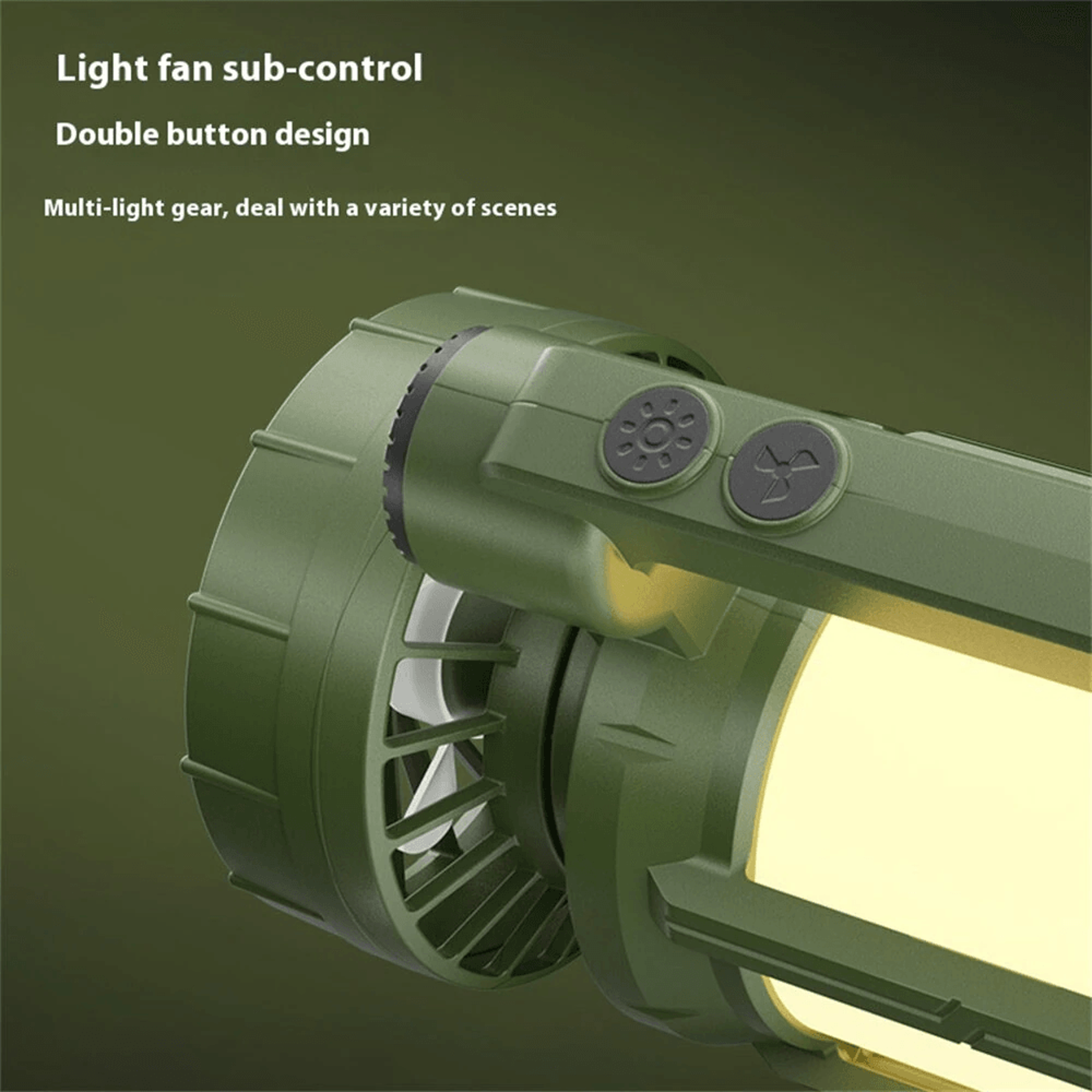 Portable Solar Camping Lantern With Mini Fan LED Flashlight And Type C Rechargeable Battery 3