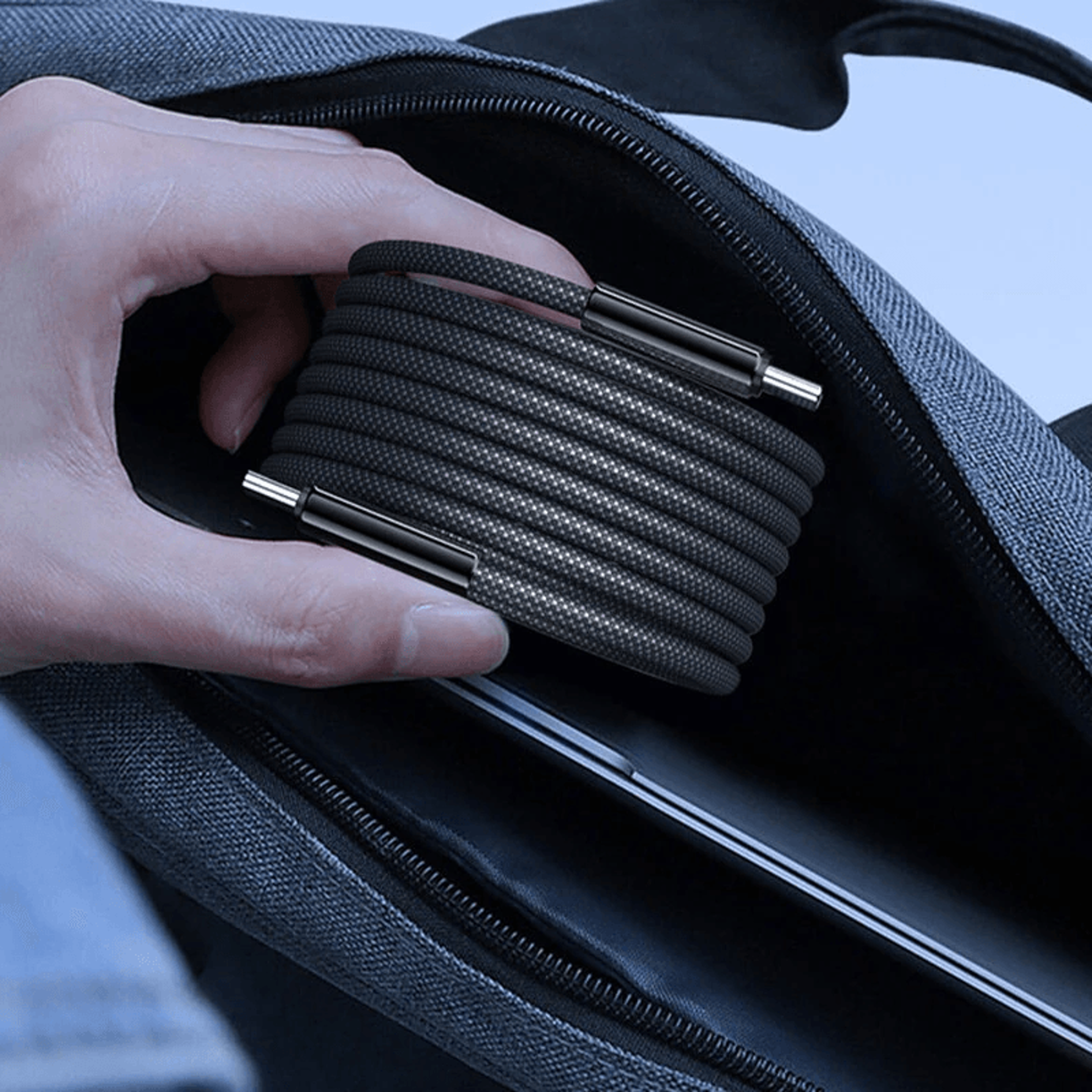 USB C Fast Charging Cable With Magnetic Self Organizing Design 1