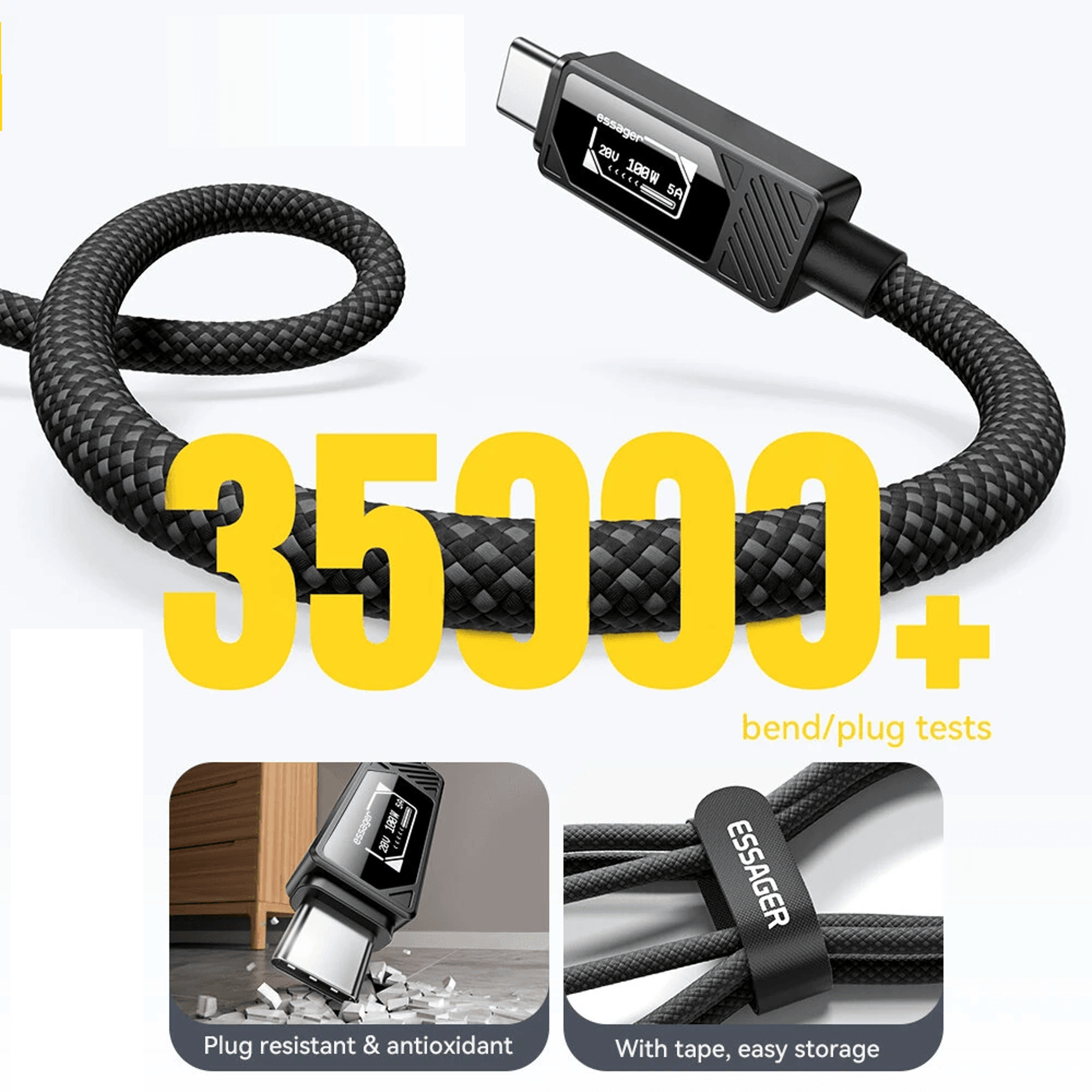 USB C Fast Charging Cable With Digital Display 6