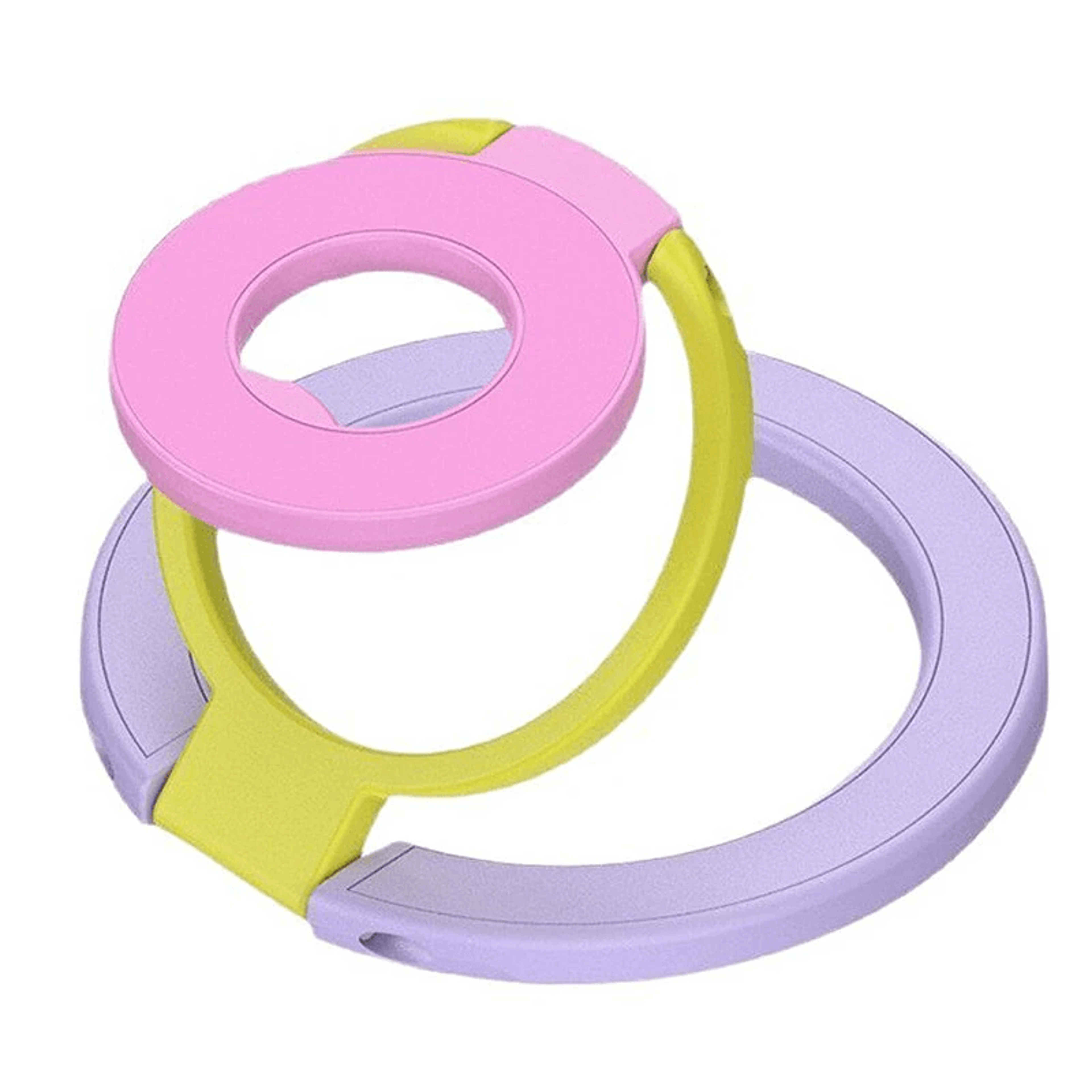 Tri Fold Magnetic Phone Ring Holder Rotating Grip Stand 0