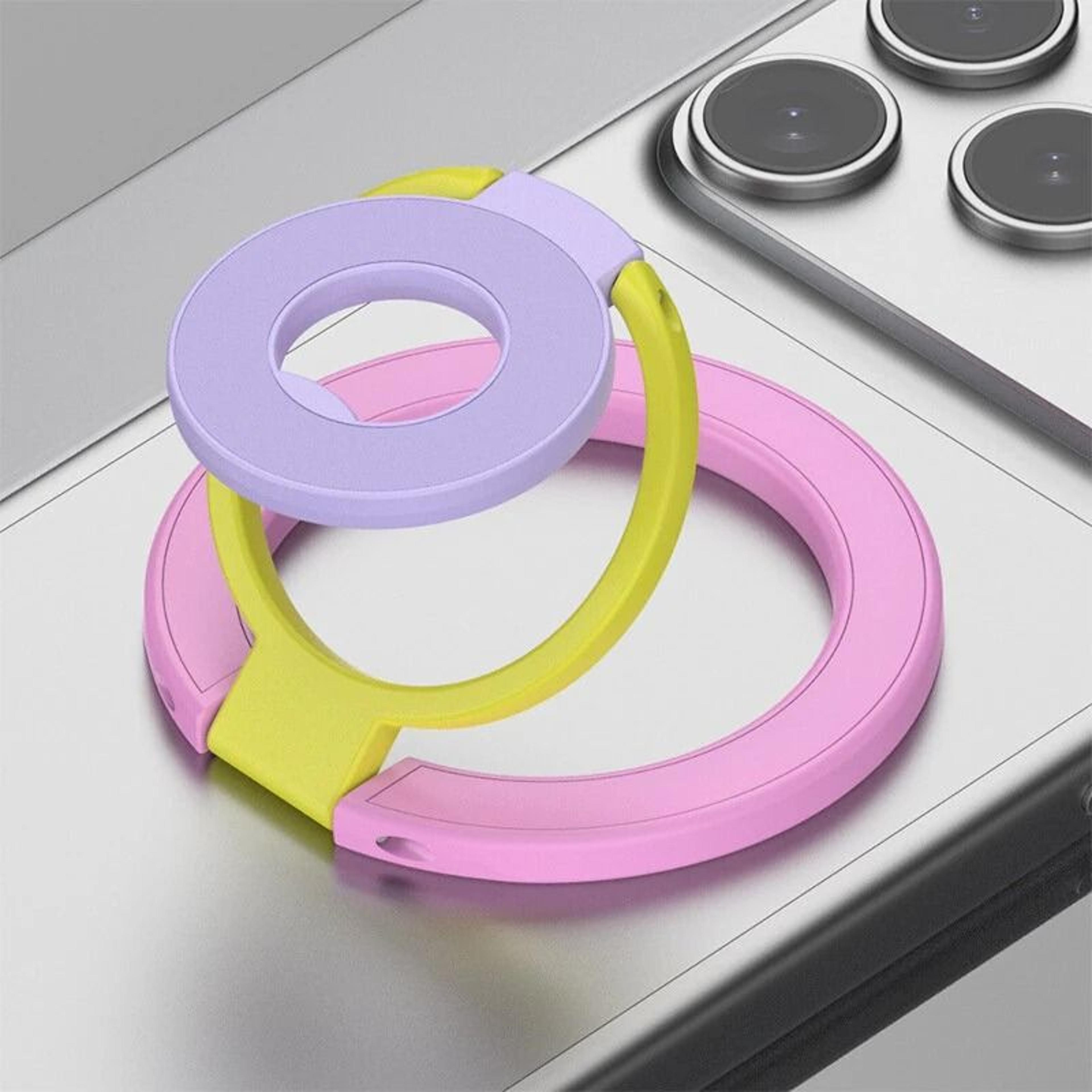 Tri Fold Magnetic Phone Ring Holder Rotating Grip Stand 6