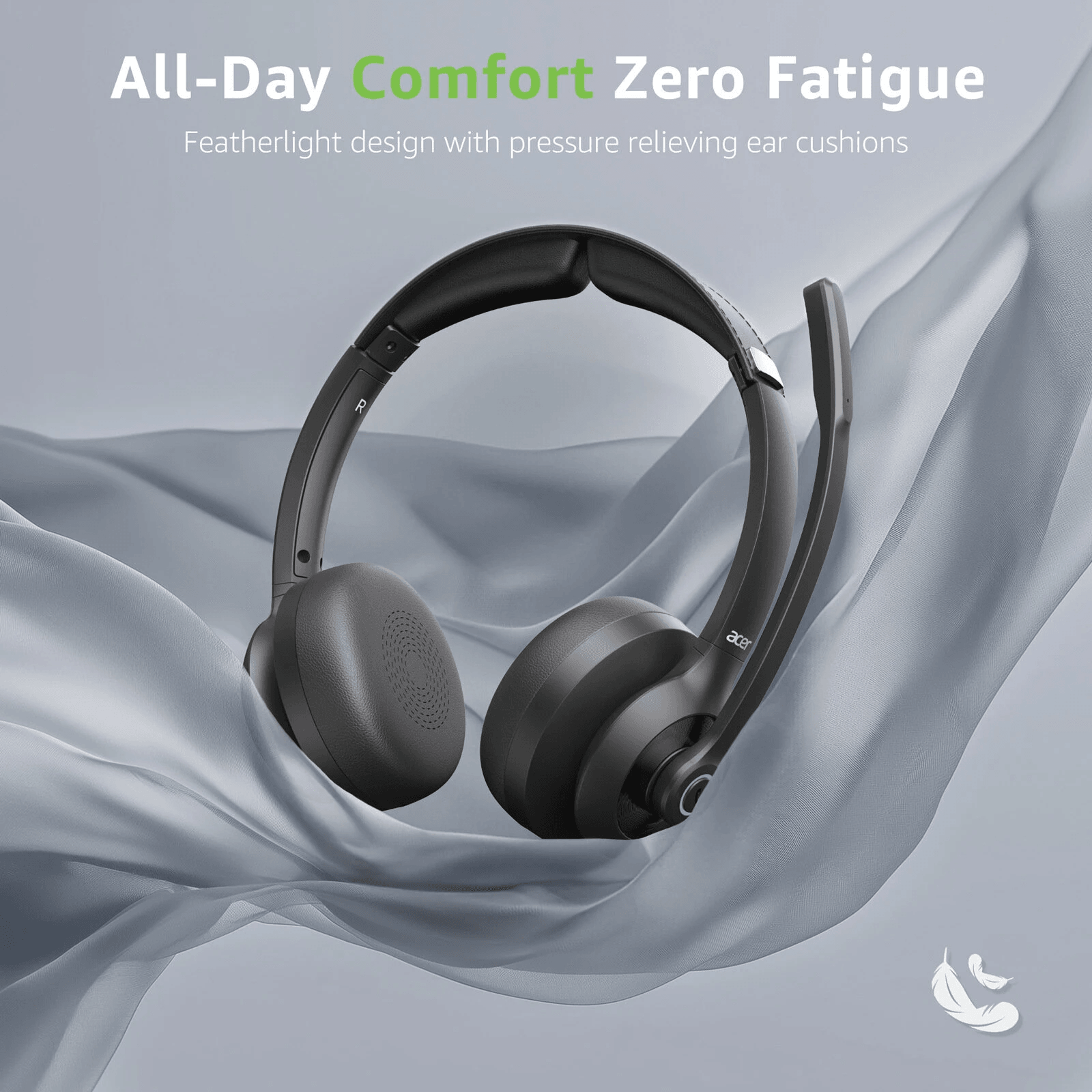 Wireless Bluetooth Headset With ENC Mic HiFi Sound And Charging Dock 4