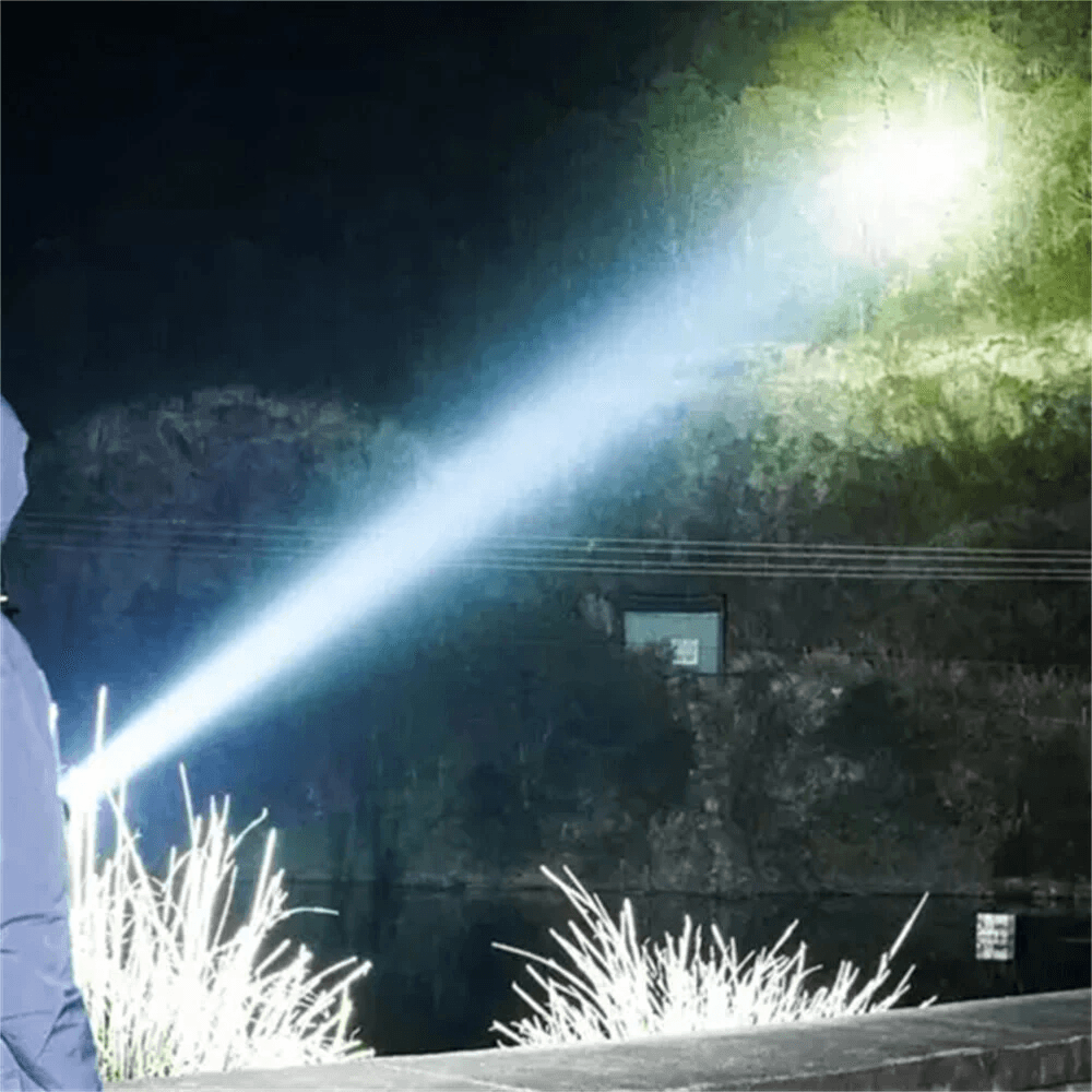 Solar Rechargeable LED Flashlight With COB Emergency Light 3
