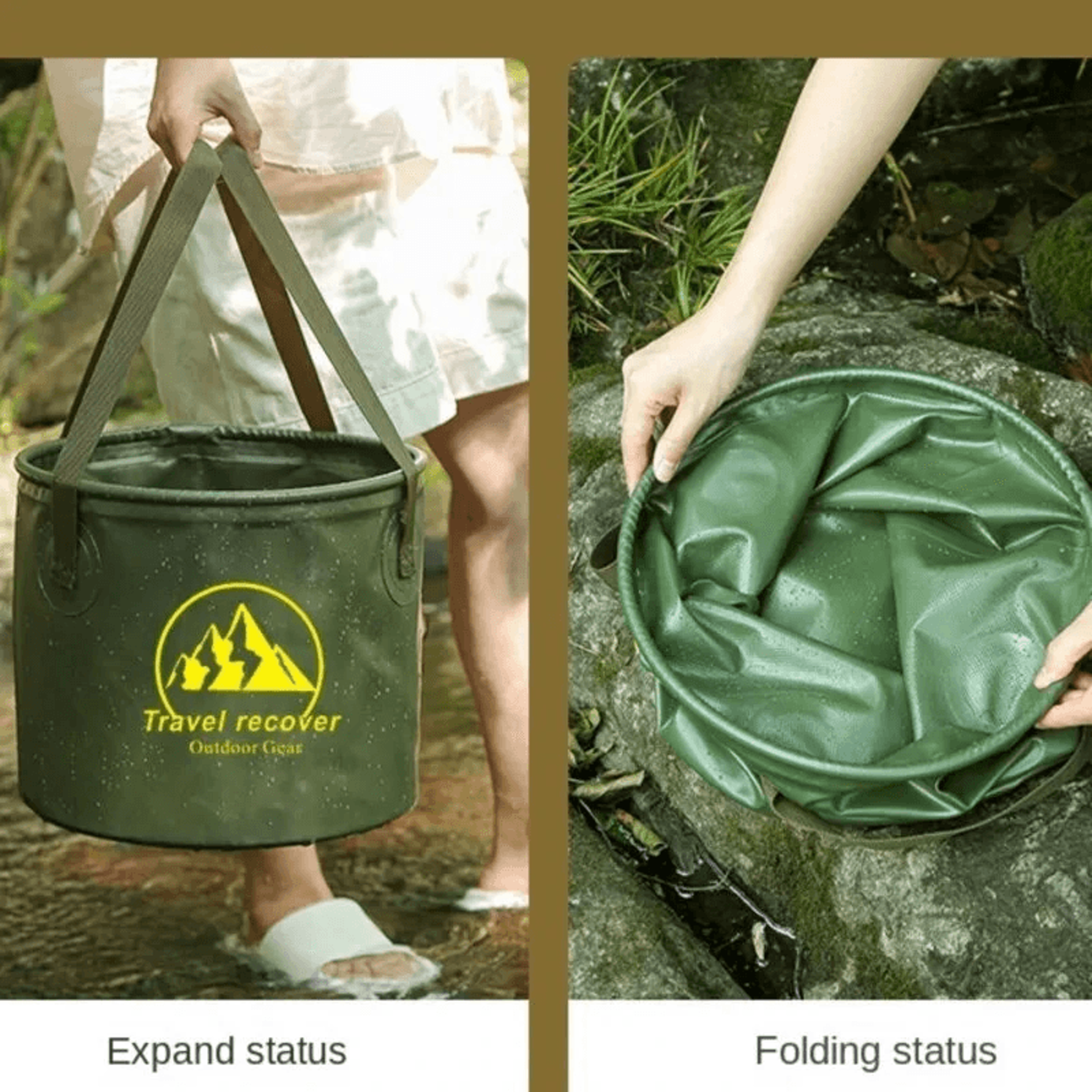 Collapsible Camping Bucket Leakproof Portable Water Container 3