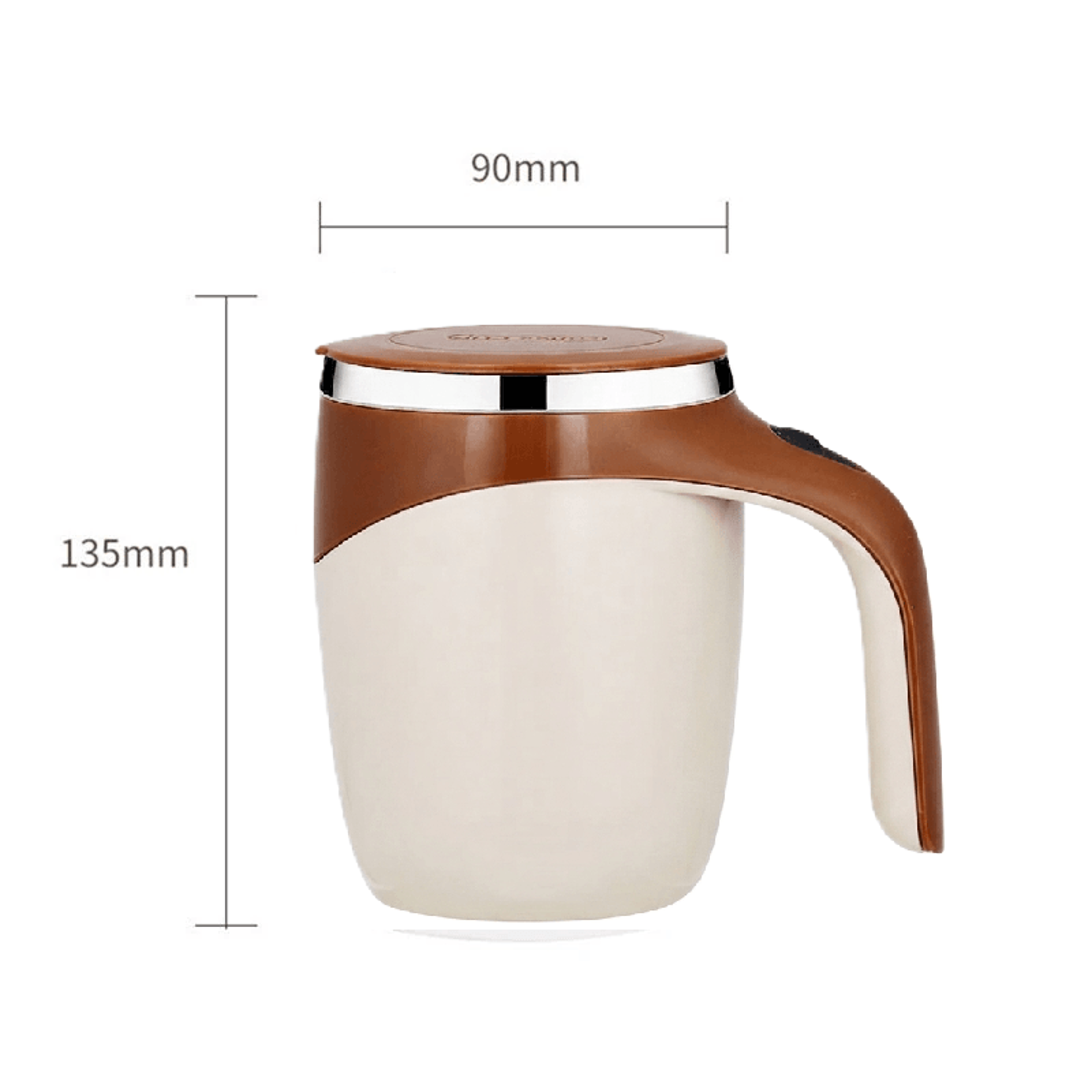 Magnetic Self Stirring Coffee Mug Stainless Steel Automatic Mixing Cup 6