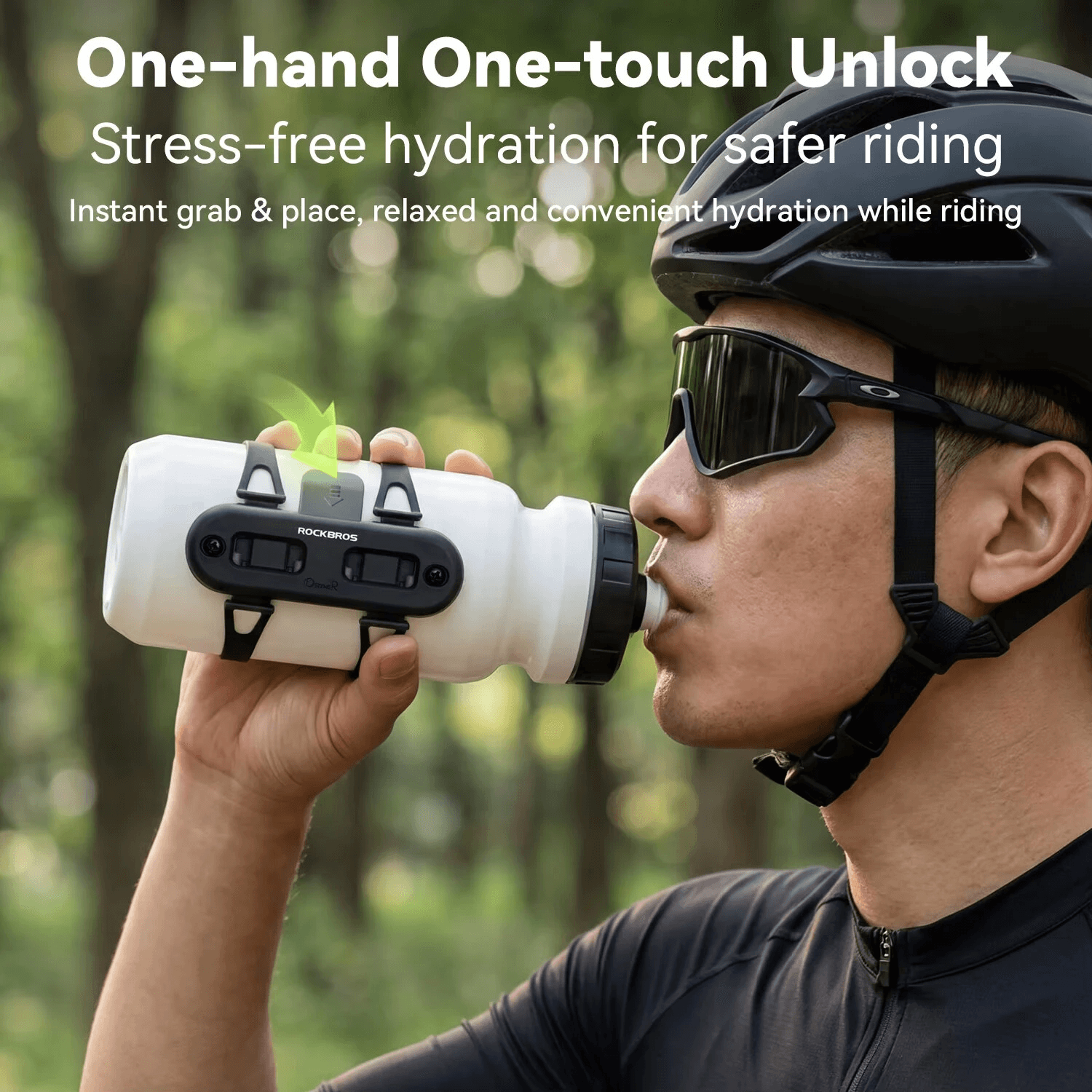 Magnetic Quick Release Bike Bottle Holder With Universal Adjustable Strap 2