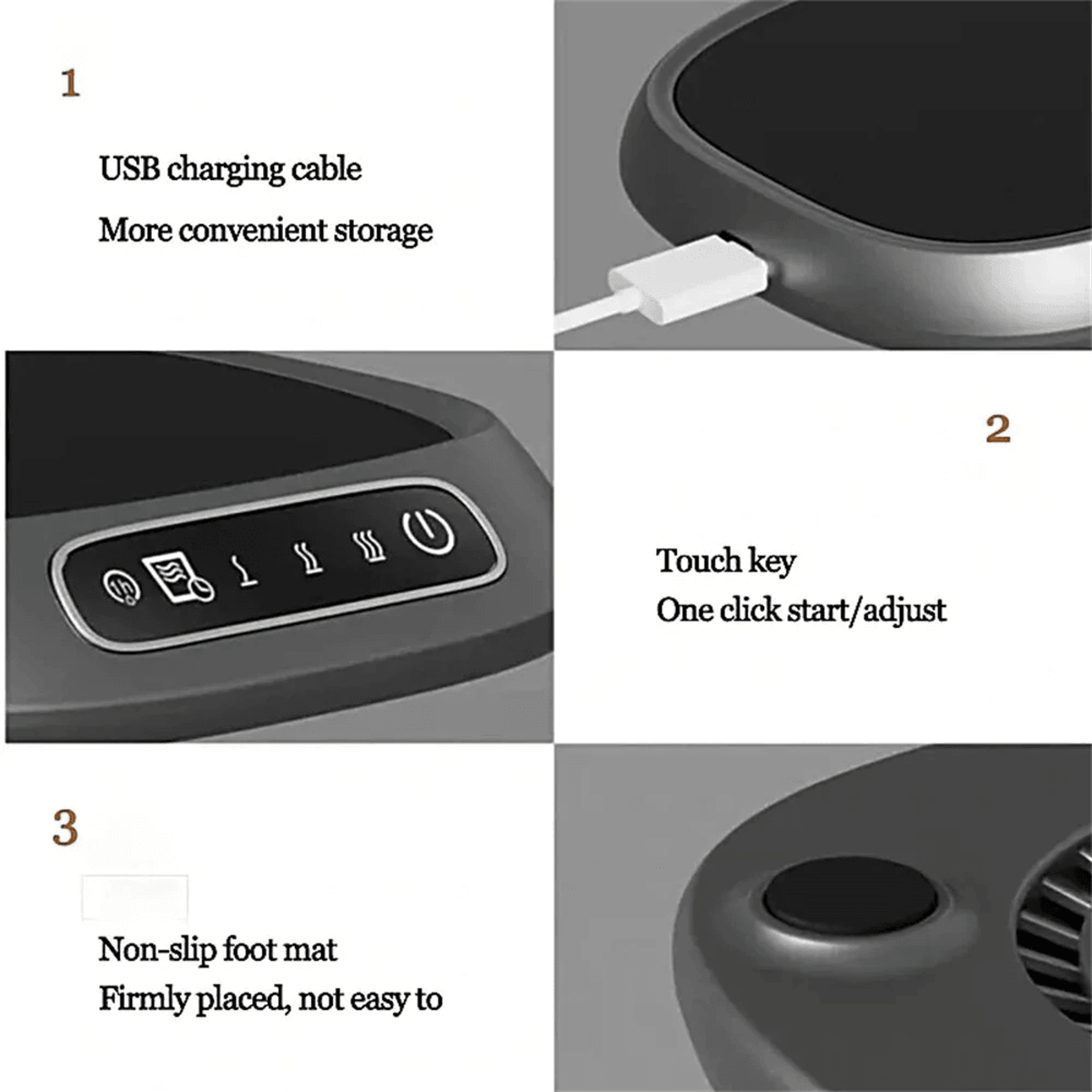 USB Coffee Mug Warmer With Adjustable Temperature And Auto Shutoff 2