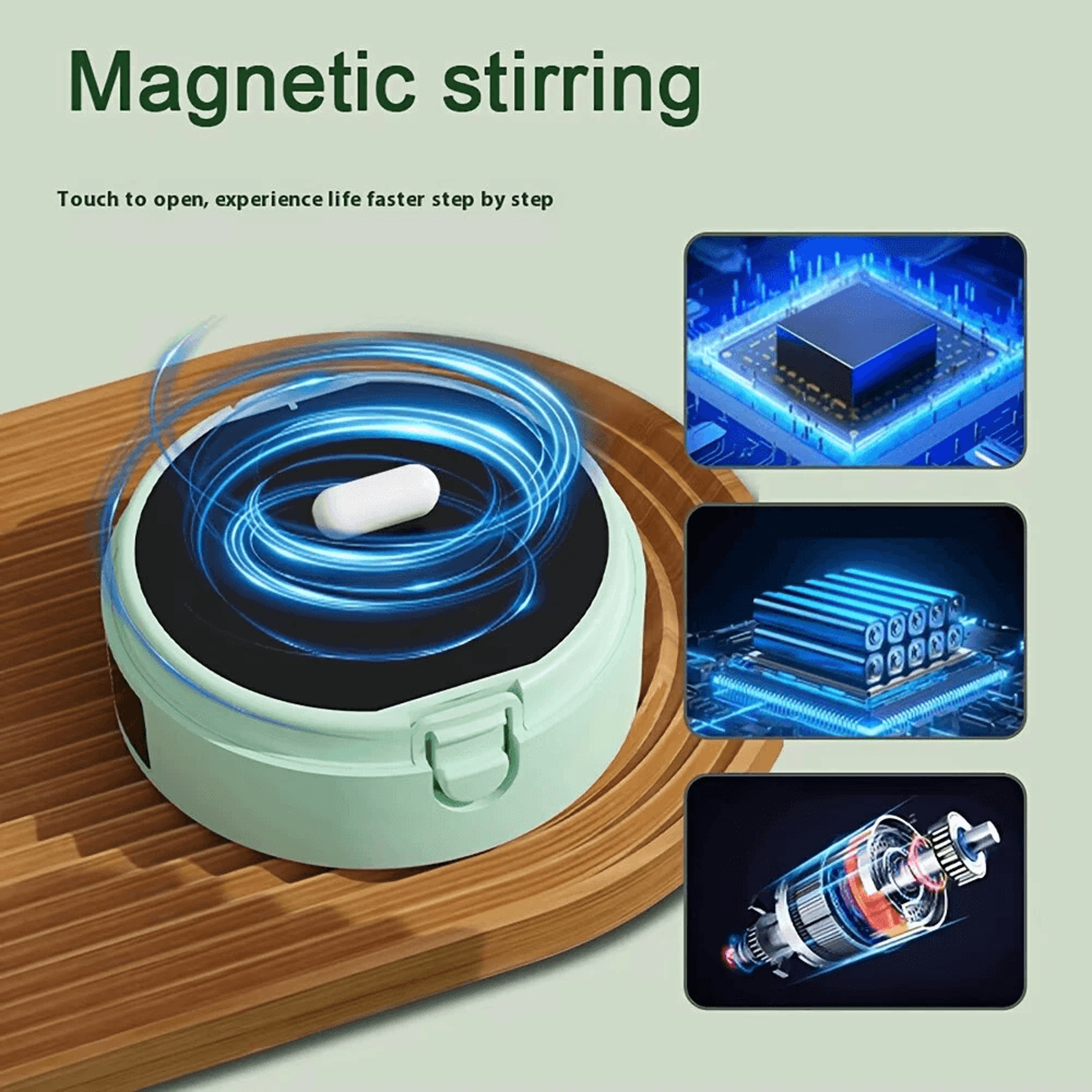 Automatic Magnetic Self Stirring Mug With USB Charging Straw And Lid 2