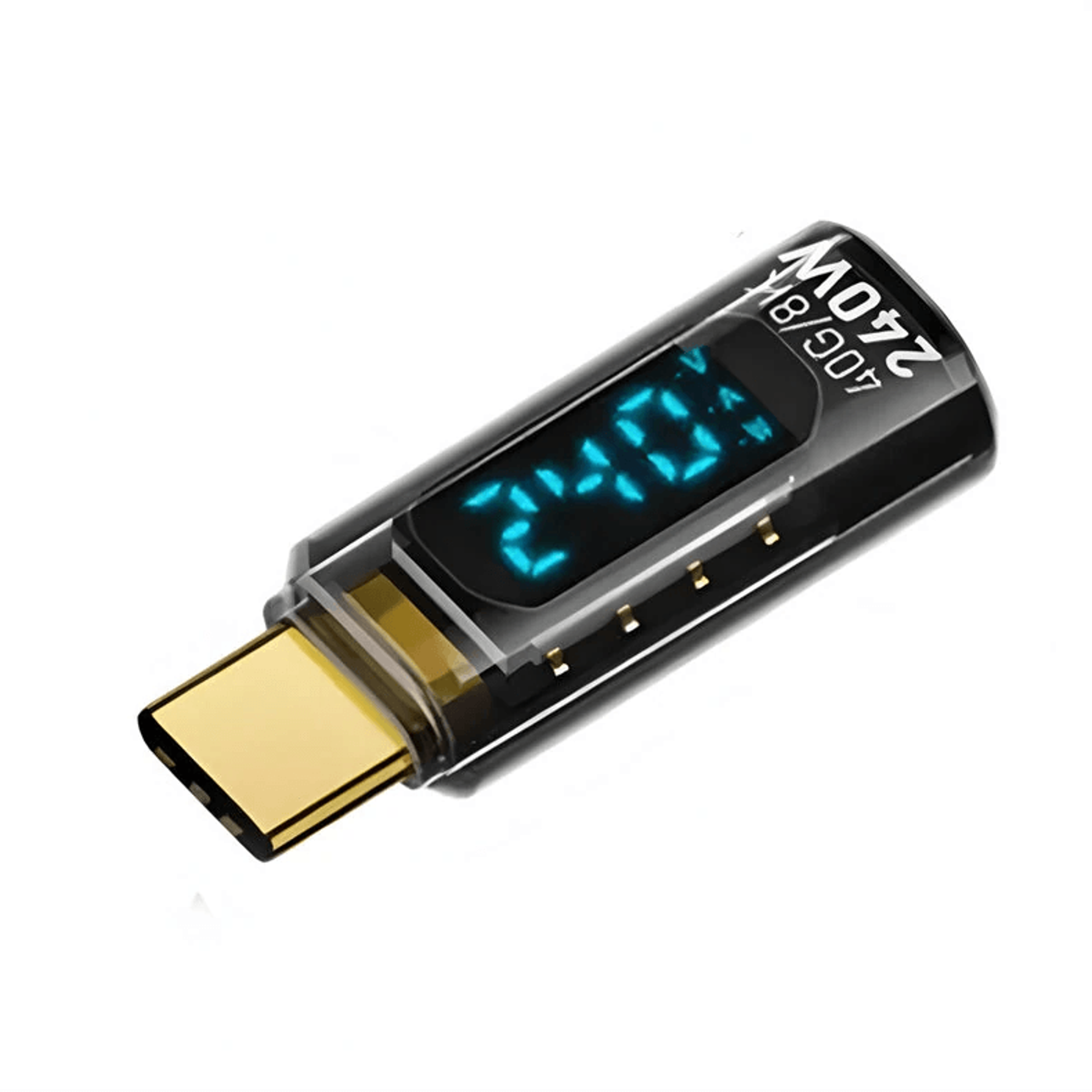 USB Type C OTG Adapter With LED Display Fast Charging Data Transfer 7