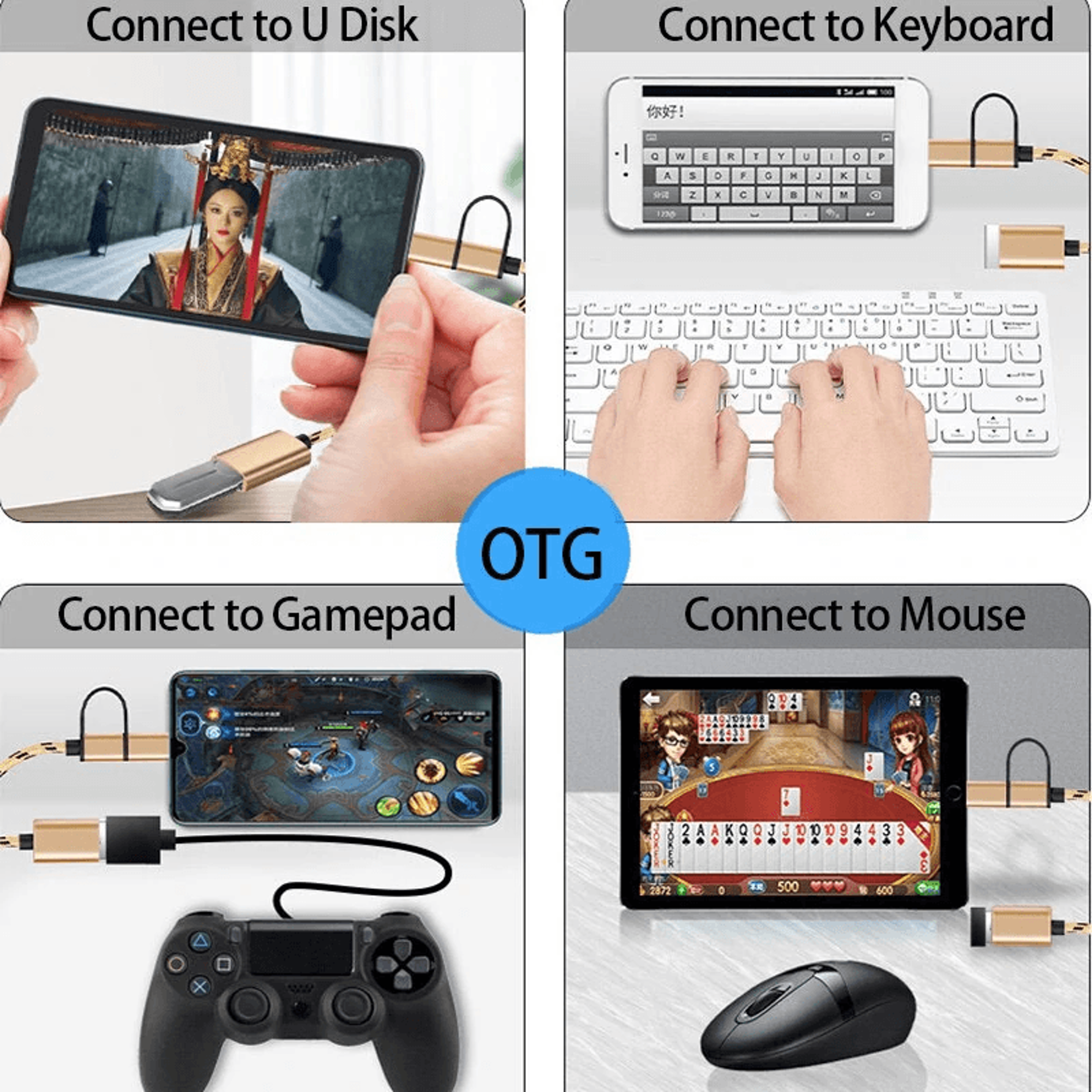 USB OTG Adapter For Type C And Micro USB Devices 3