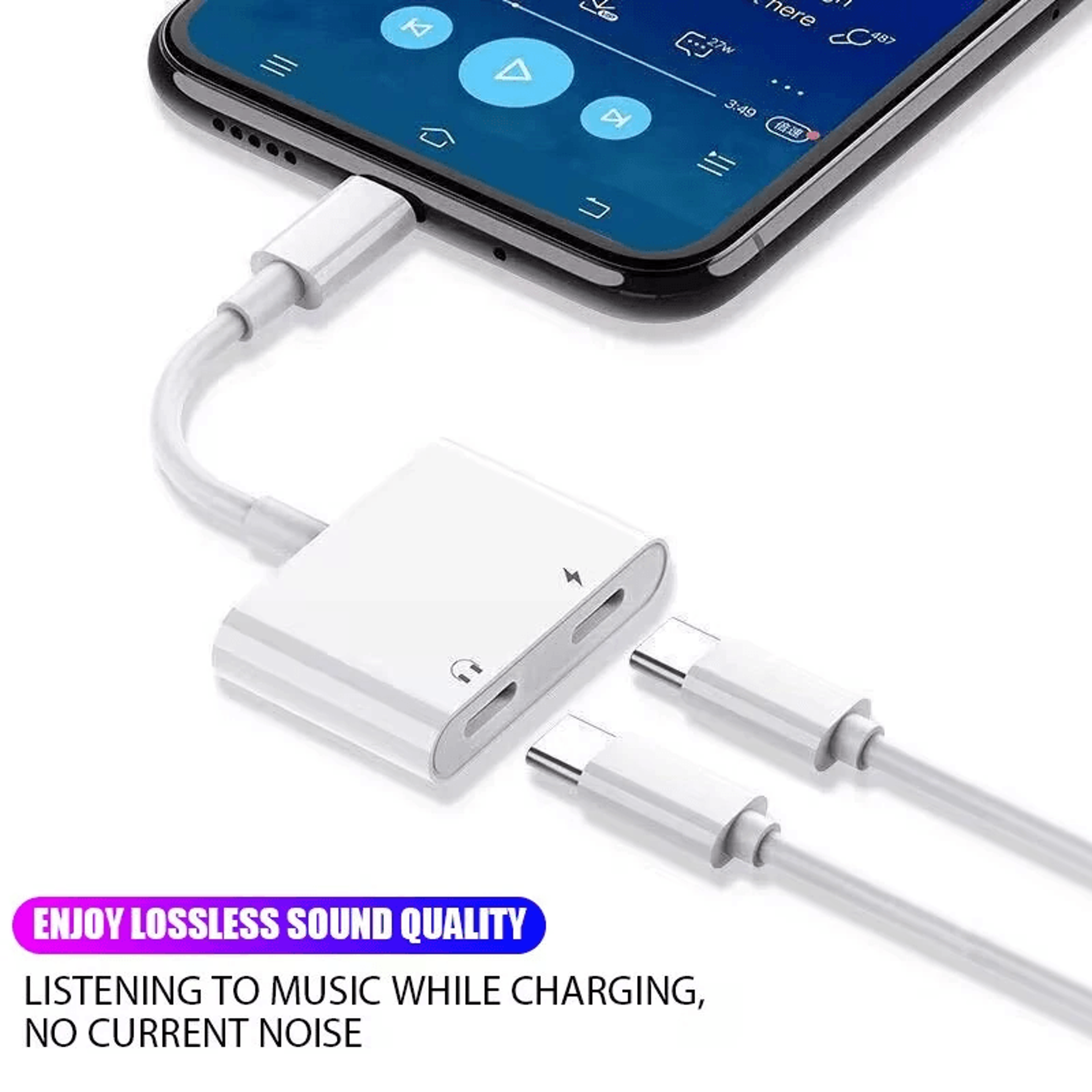 USB C To Audio And Charging Adapter For Wired Headphones 1