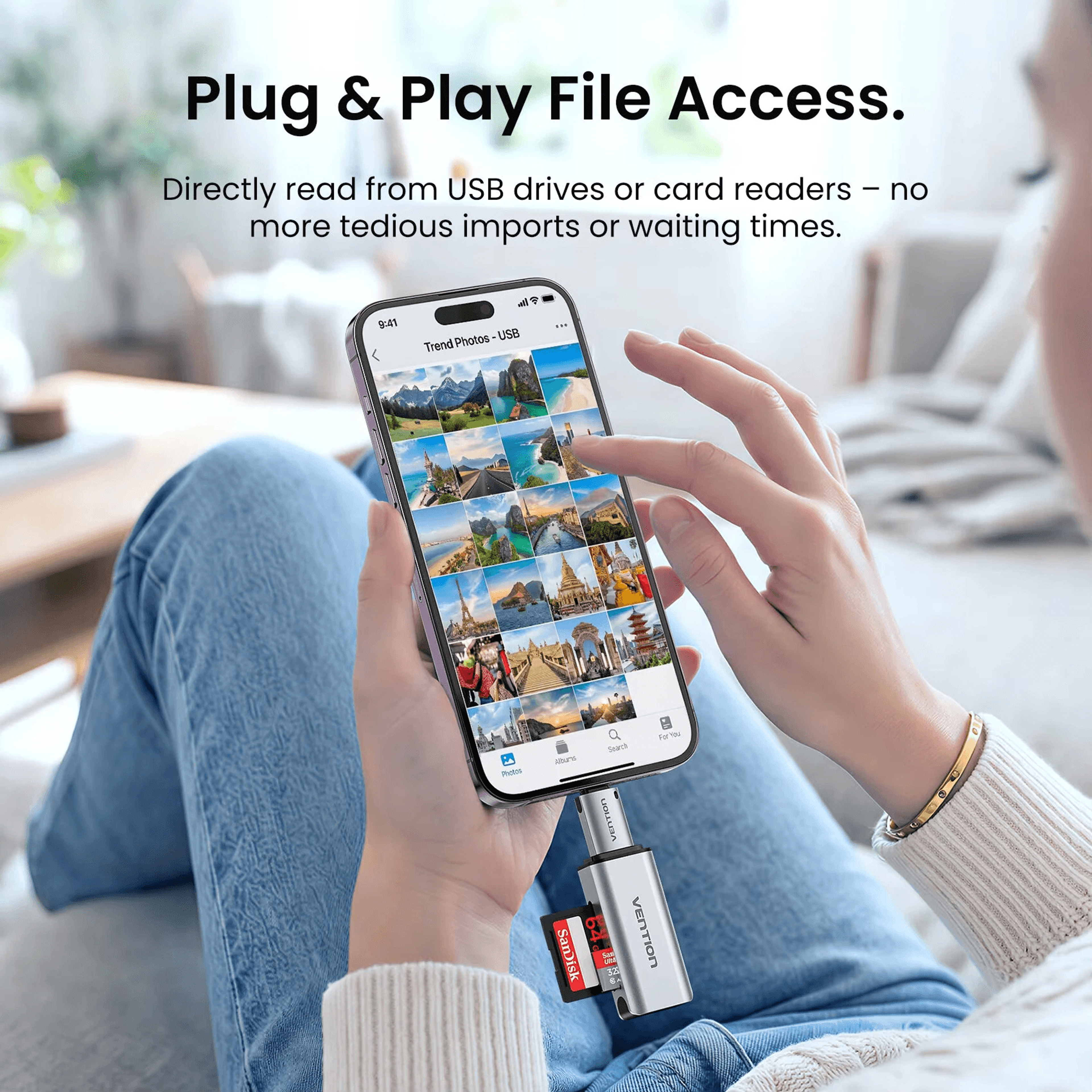 USB C To Lightning OTG Adapter For IPhone IPad Data Transfer And Peripherals 1